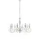 Lampadario Shabby Chic Cascina Bianco 8 Luci E14