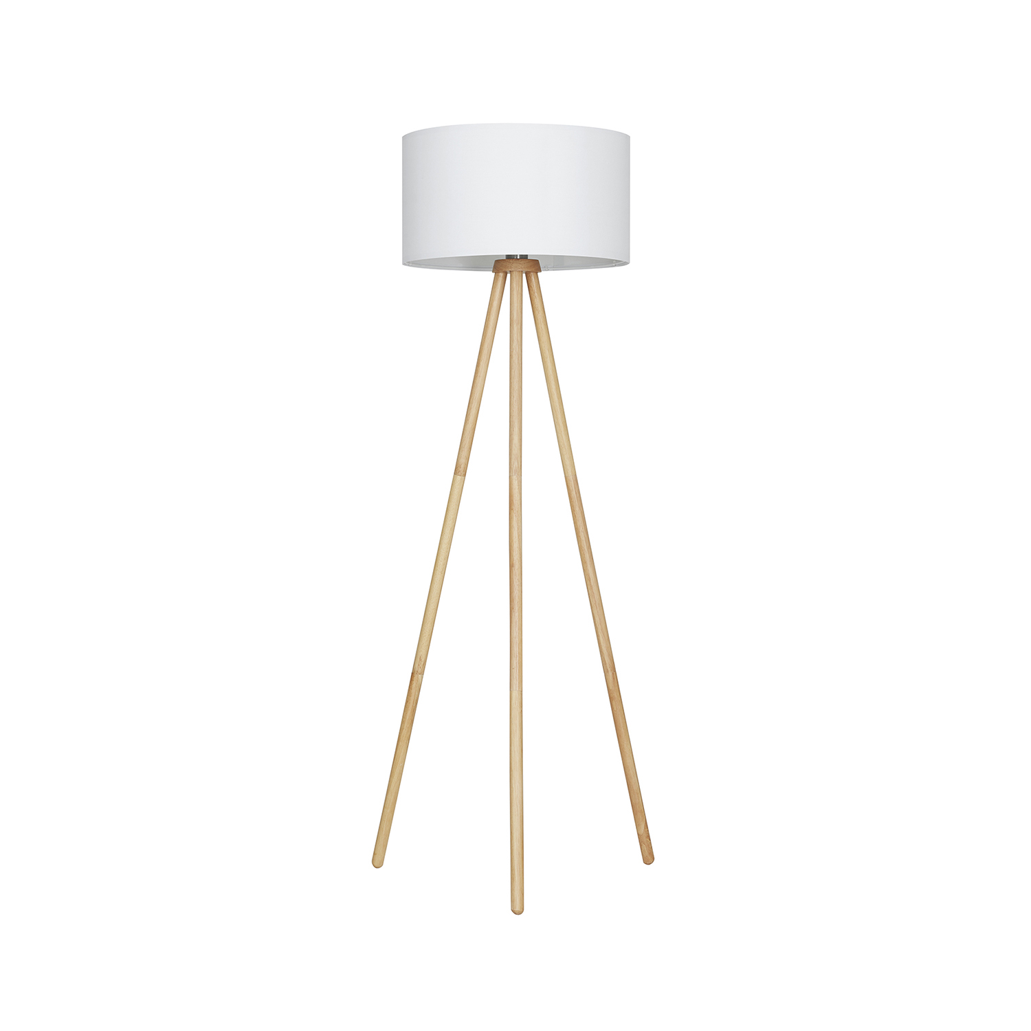 Piantana Vintage Floor Legno Bianco 1 Luce E27