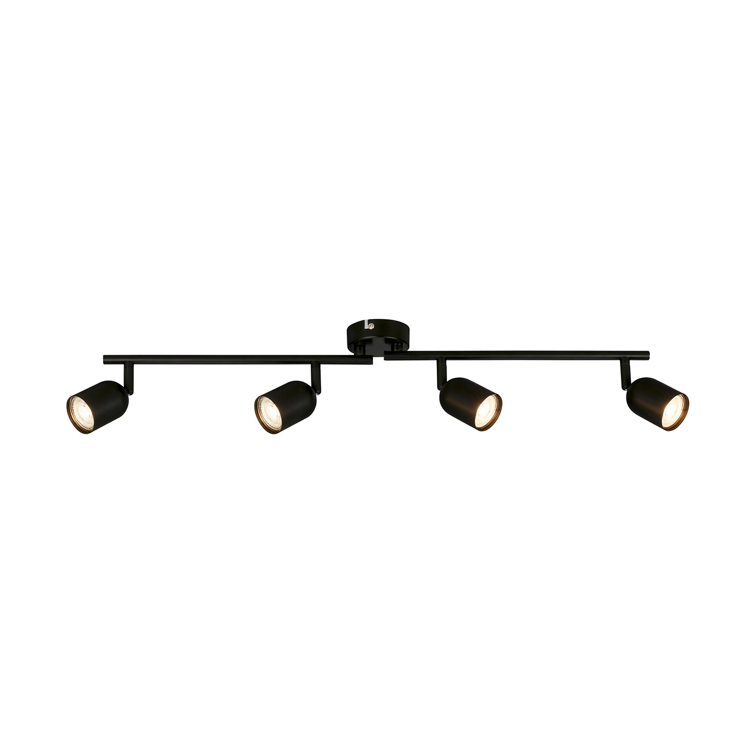 Spot Contemporaneo Tabo Metallo Nero 4 Luci Gu10 2145045