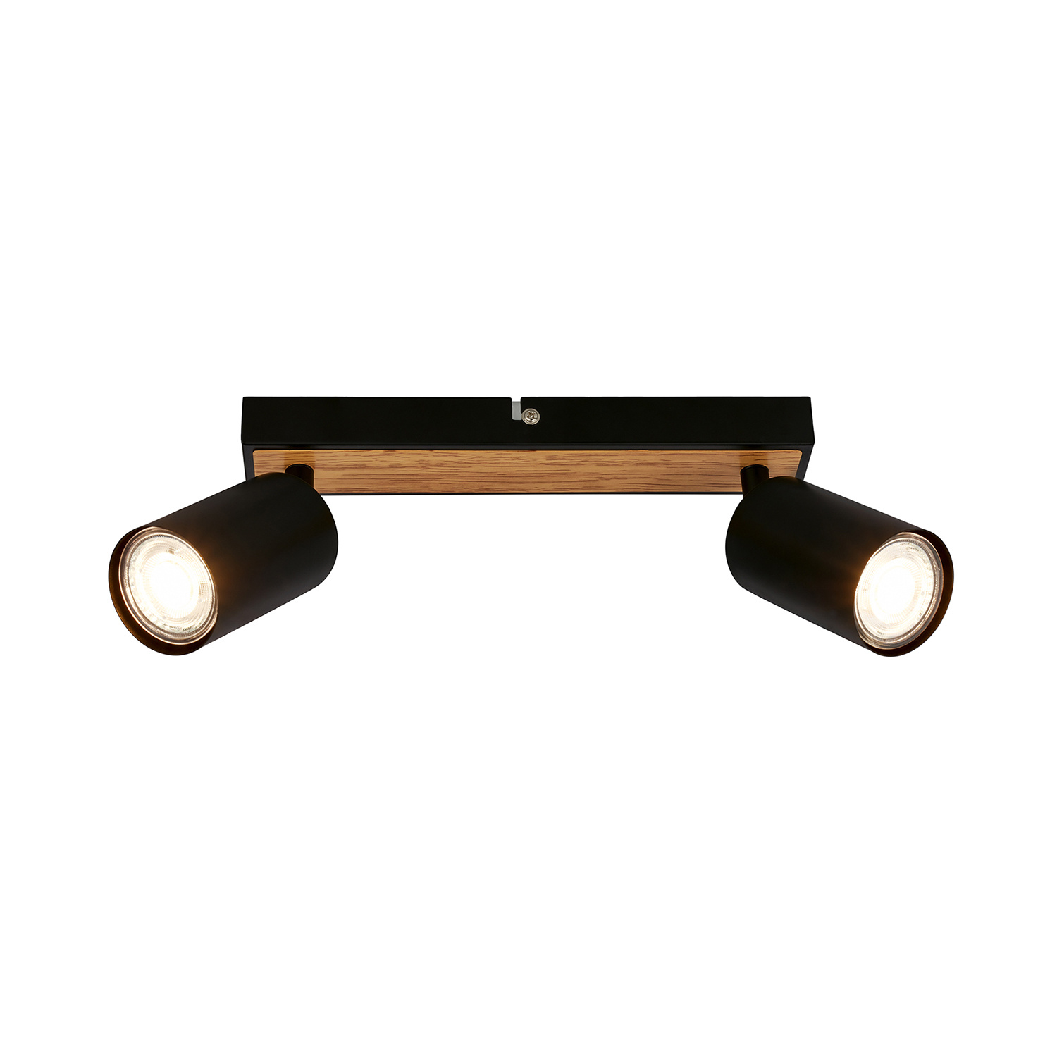 Faretto Moderno Tib Metallo Nero 2 Luci Gu10 2172024