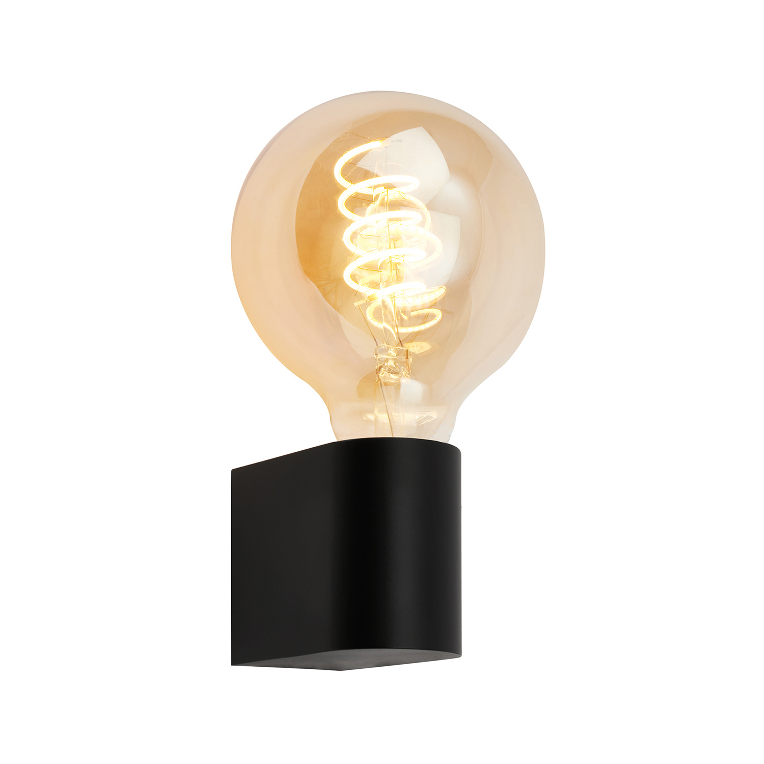 Applique Nordico Flamo Plastica Nero 1 Luce E27 2182015