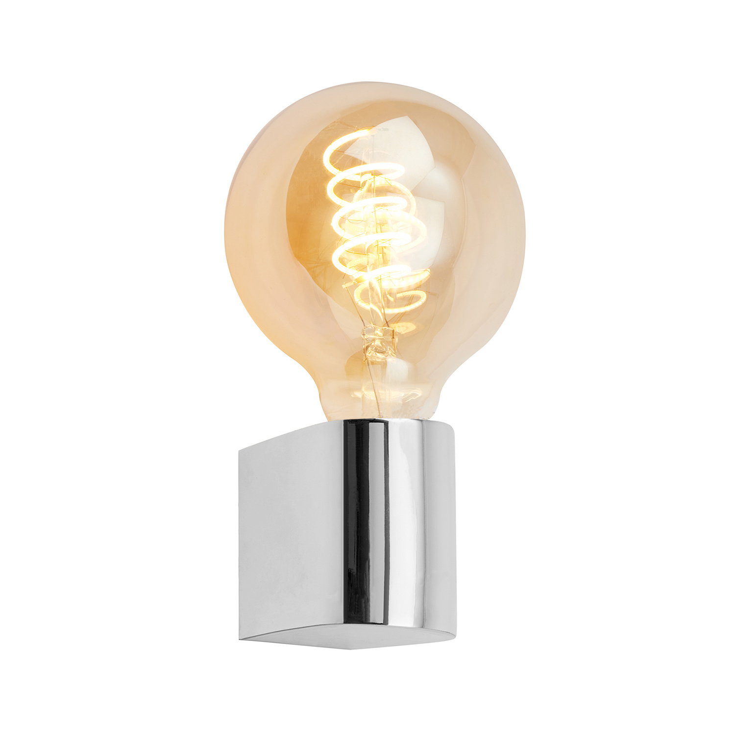Applique Contemporanea Donga Plastica Cromo 1 Luce E27 2182018