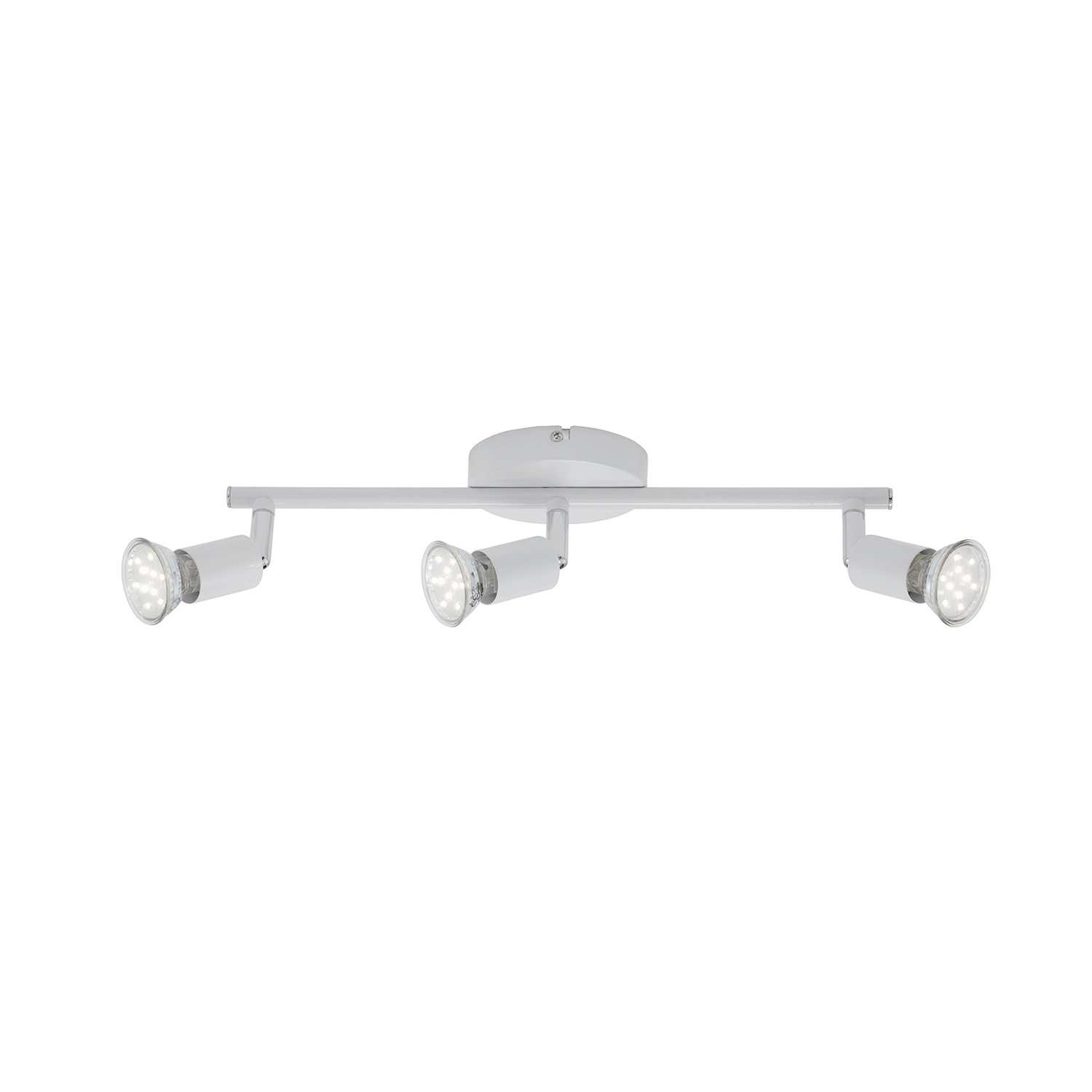 Spot Moderno Simple Metallo Bianco 3 Luci Gu10 3000K 2767036