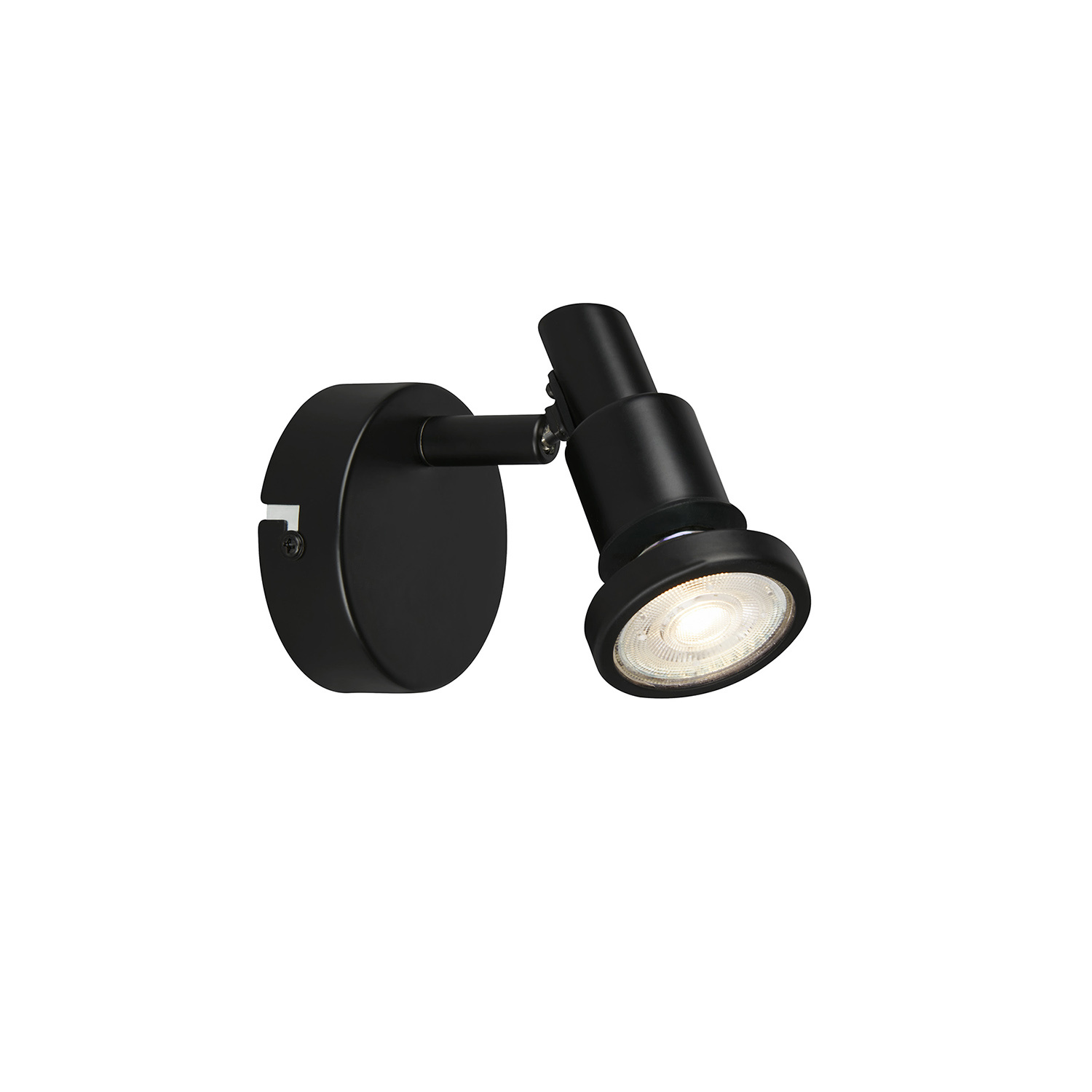 Faretti E Spot Nordico Flamo Metallo Nero 1 Luce Gu10 3000K 2992015