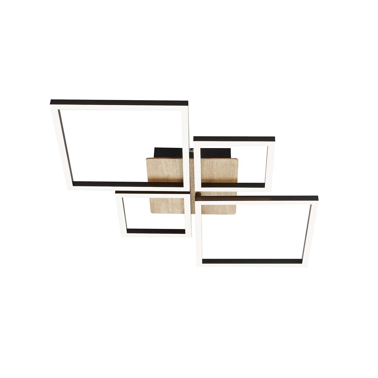 Image of Applique Moderna Frame Metallo Nero Led Integrato 48W 3000K