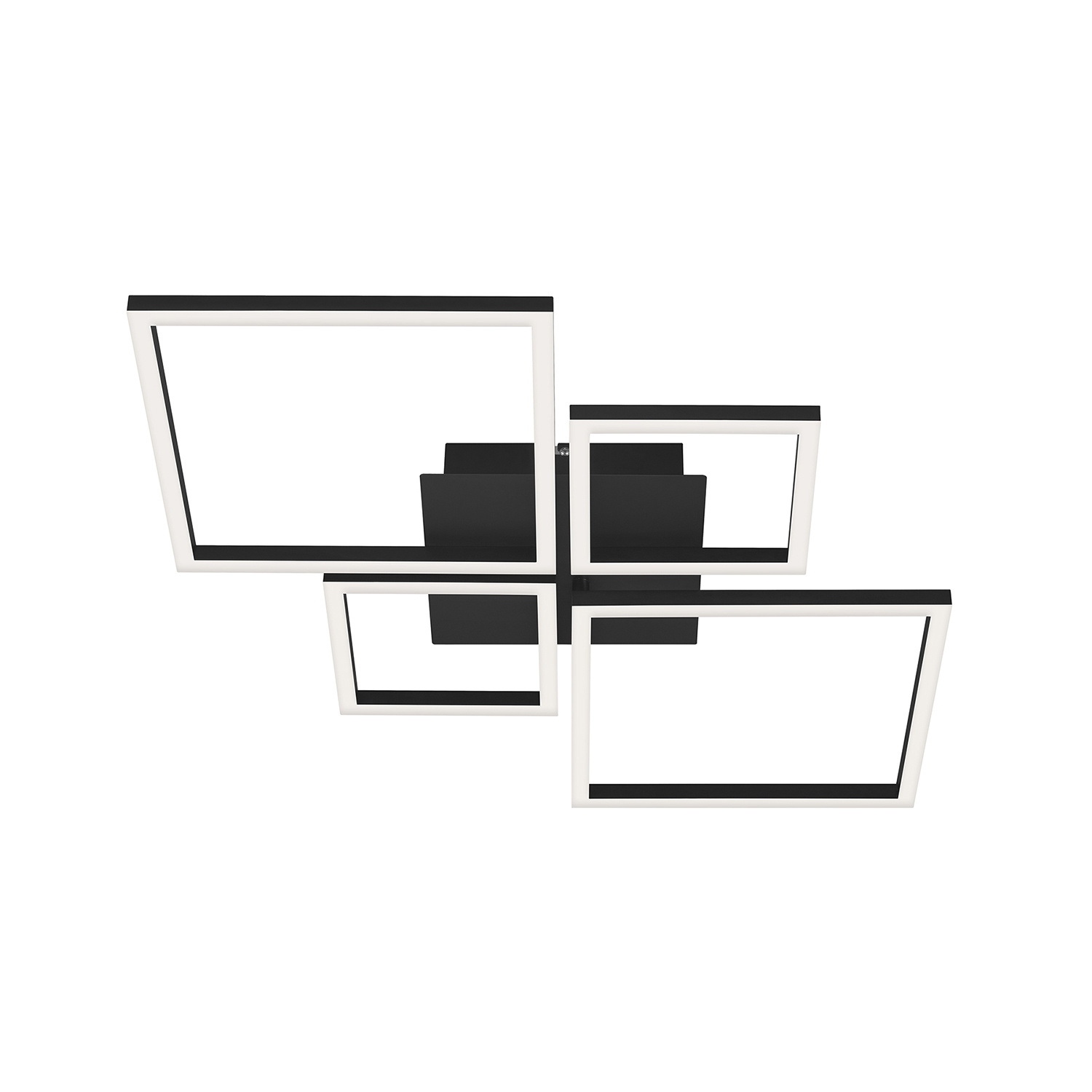 Image of Applique Moderna Frame Metallo Nero Led Integrato 44W 3000K