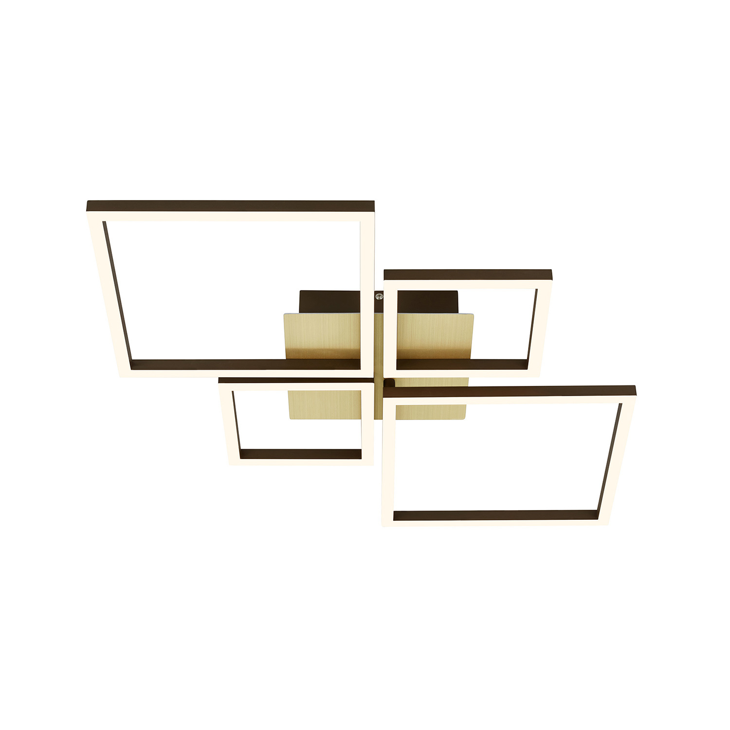 Image of Applique Moderna Frame Metallo Oro Spazzolato Led Integrato 44W 3000K