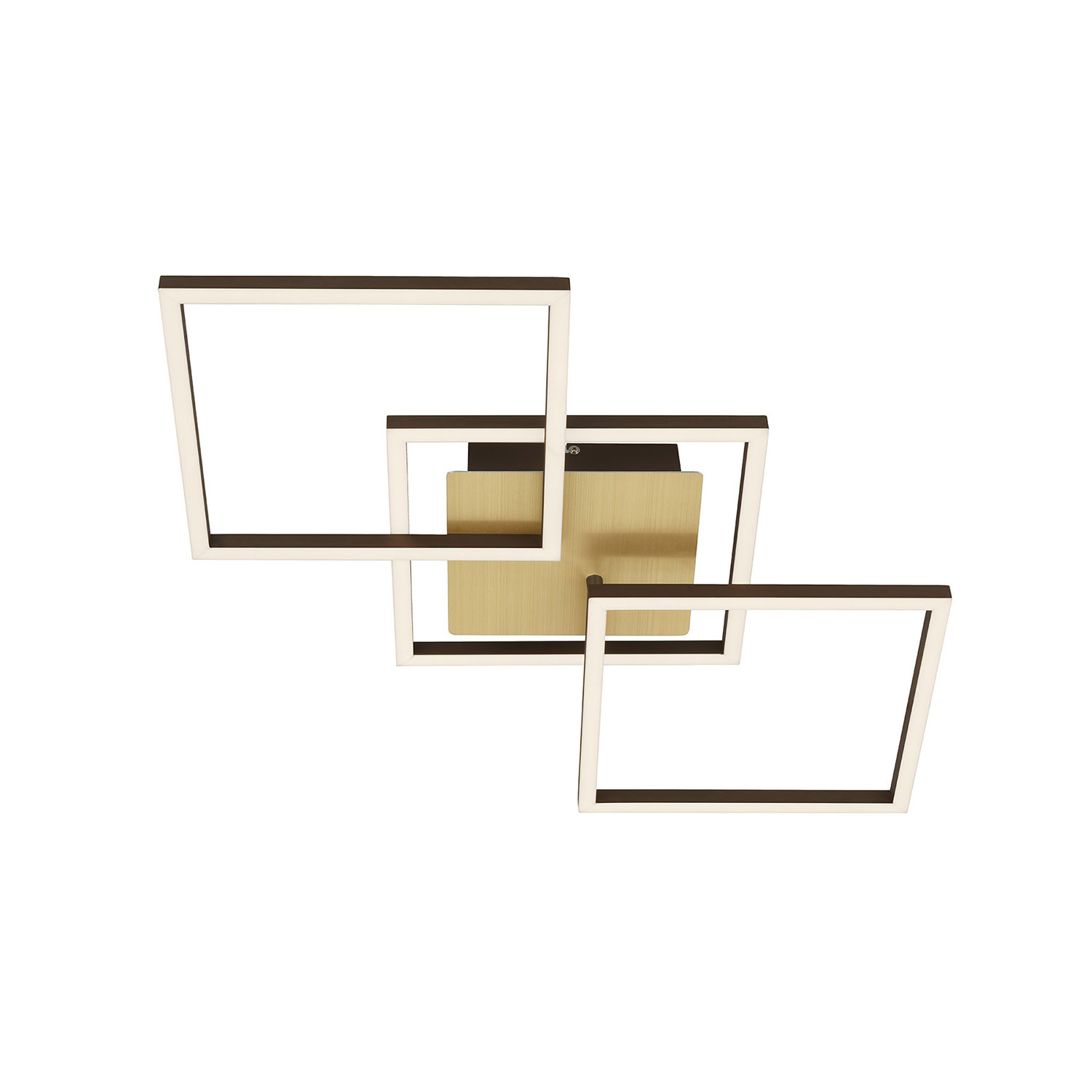 Image of Applique Moderna Frame Metallo Oro Spazzolato Led Integrato 30W 3000K