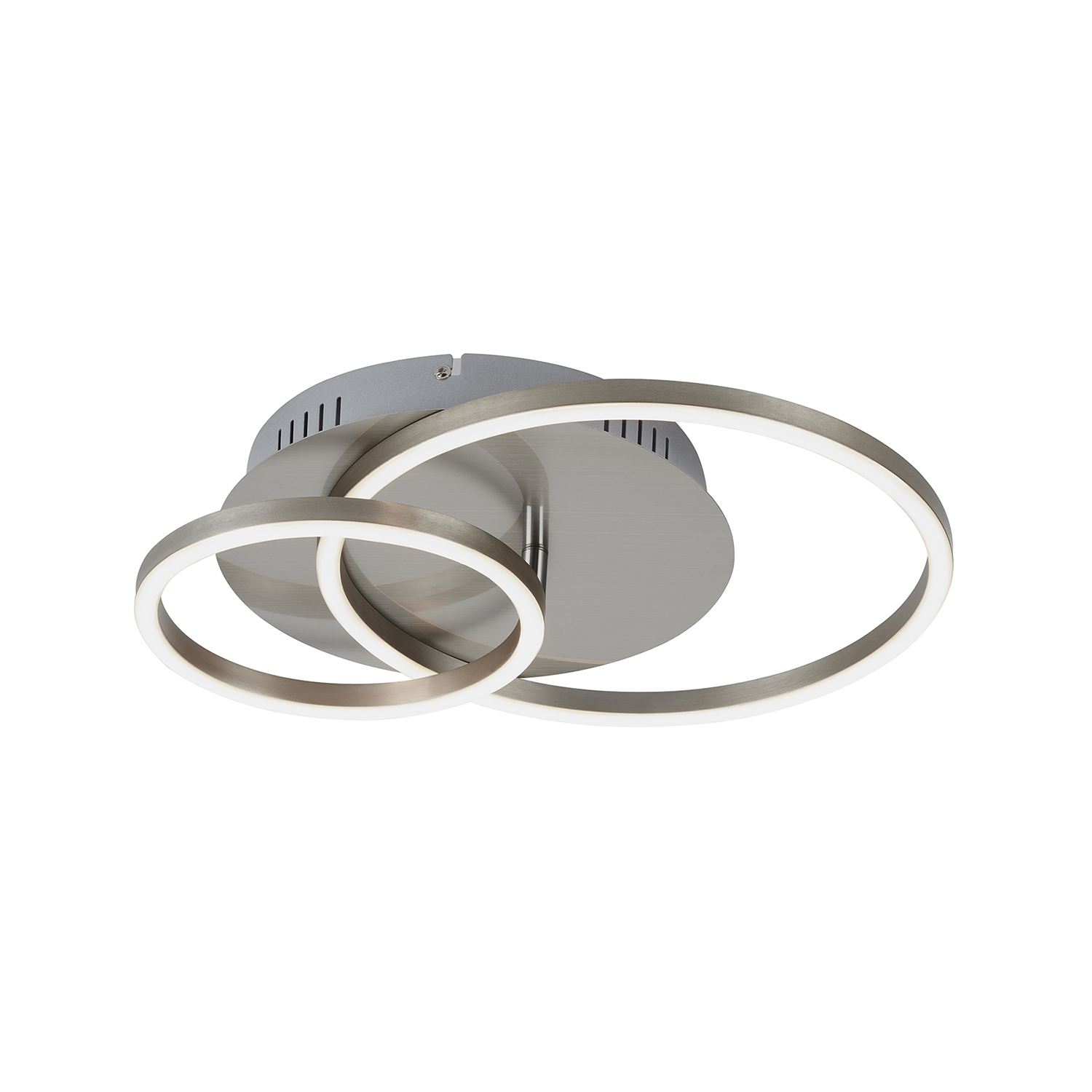 Plafoniera Moderna Frames Metallo Nichel Satinato Led Integrato 24,5W 3000K