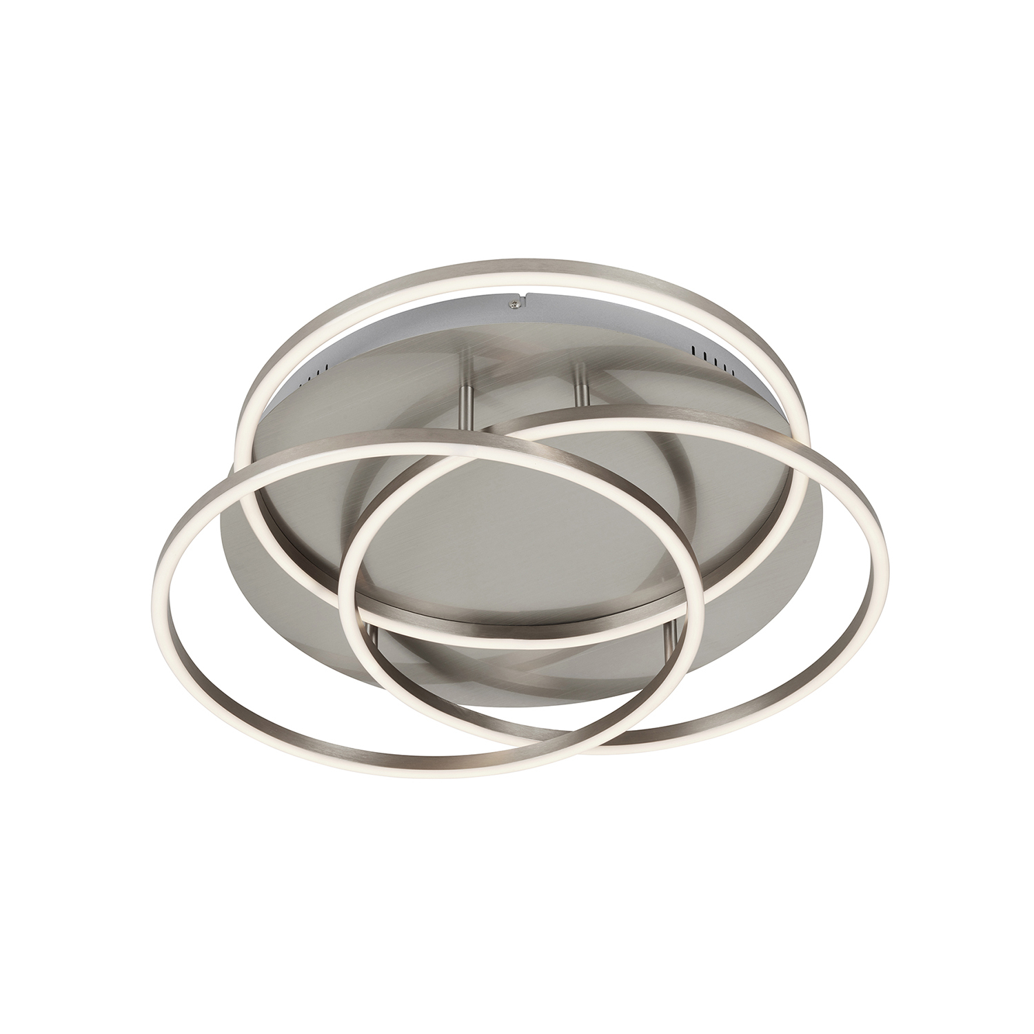 Plafoniera Moderna Frames Metallo Nichel Satinato Led Integrato 49,5W 3000K