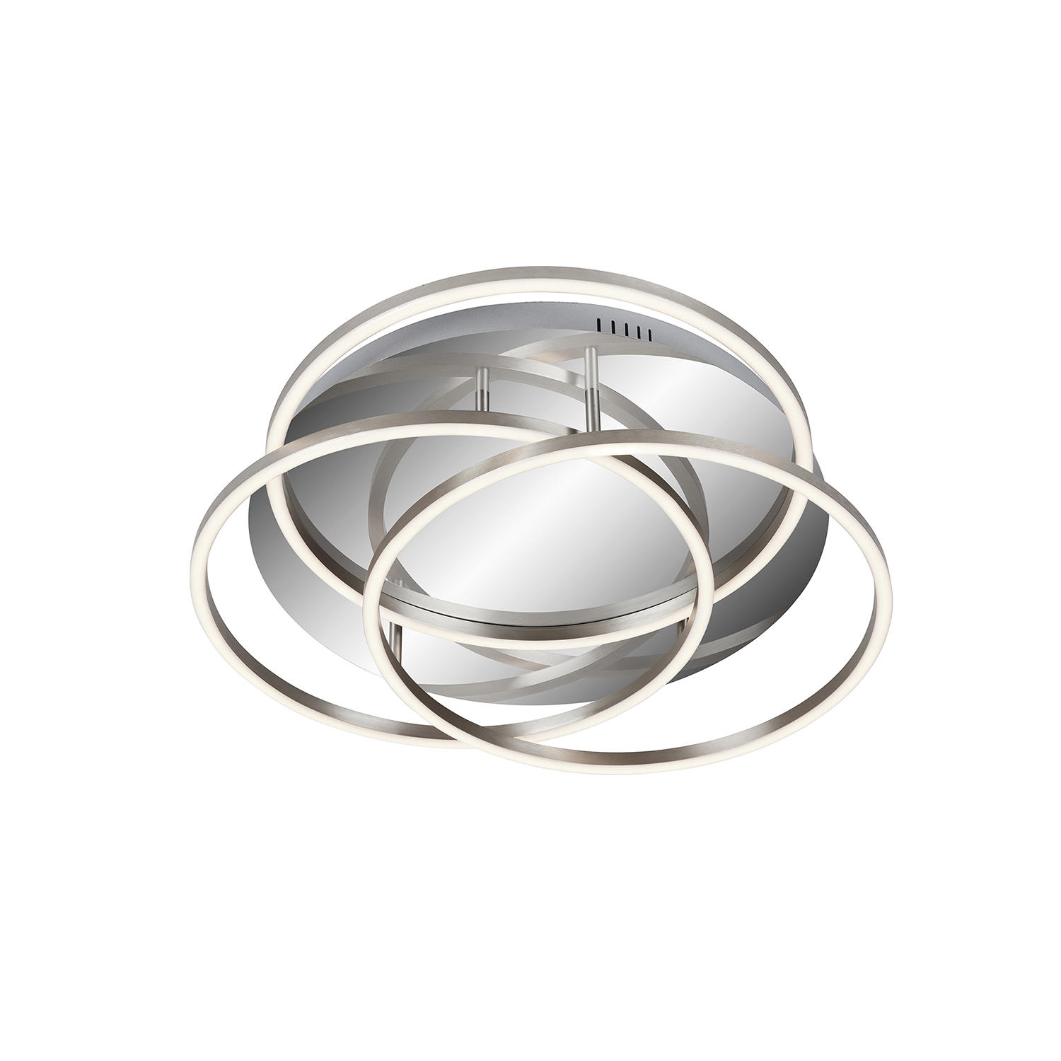 Plafoniera Moderna Frames Metallo Cromo Nichel Satinato Led 49,5W 3000K