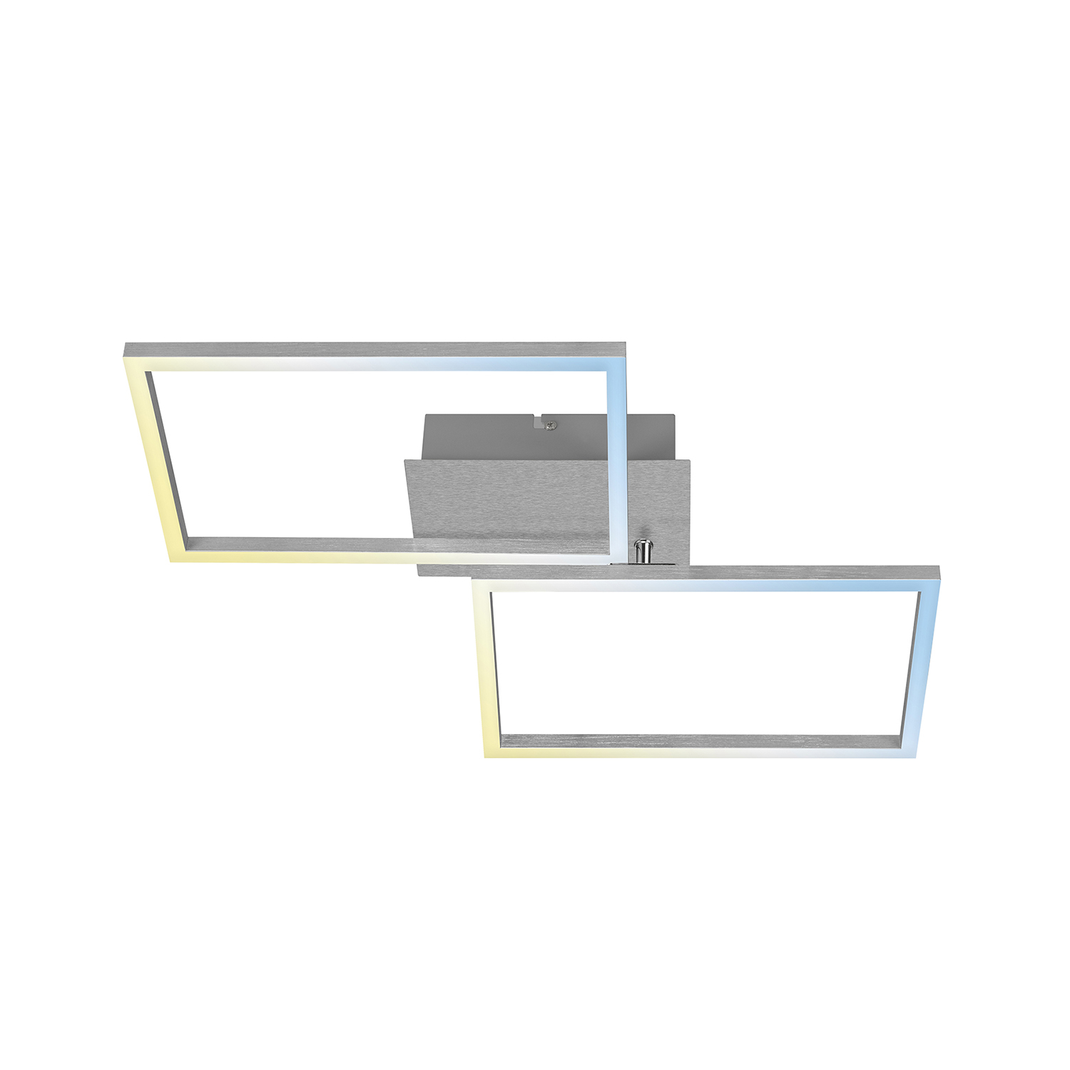Plafoniera Moderna Frame Brilo Smart Metallo Argento Led Integrato 30W