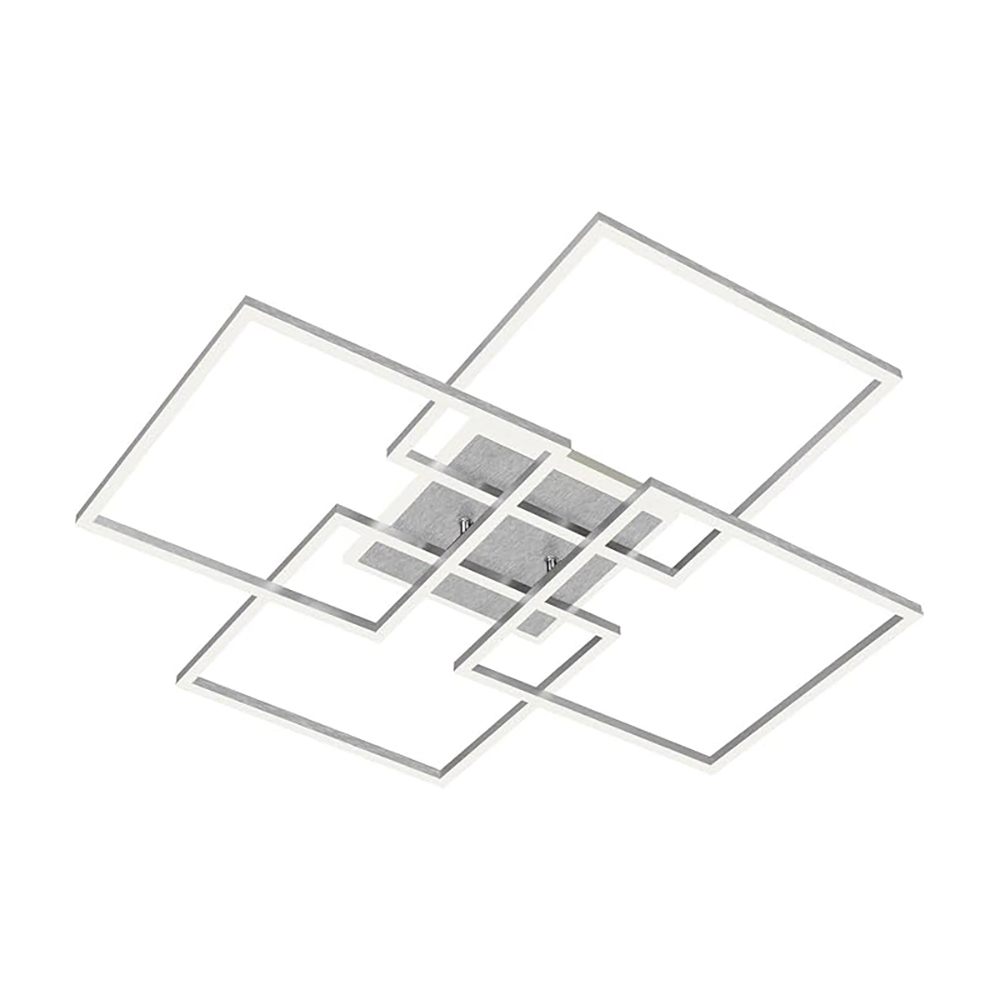 Applique Moderna Frame Brilo Smart Metallo Argento Led Integrato 50W