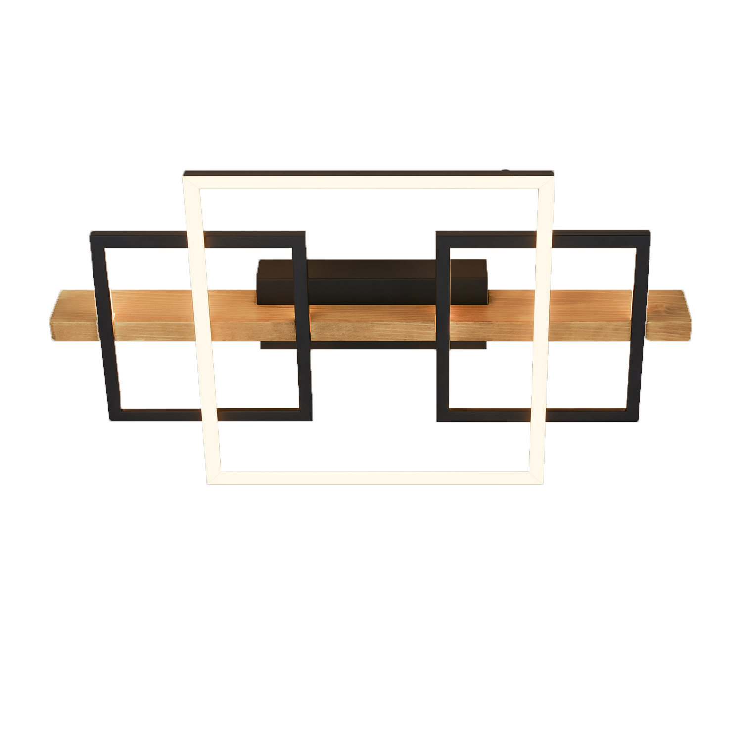 Plafoniera Contemporanea Cadre Metallo Nero Led Integrato 32W 3000K