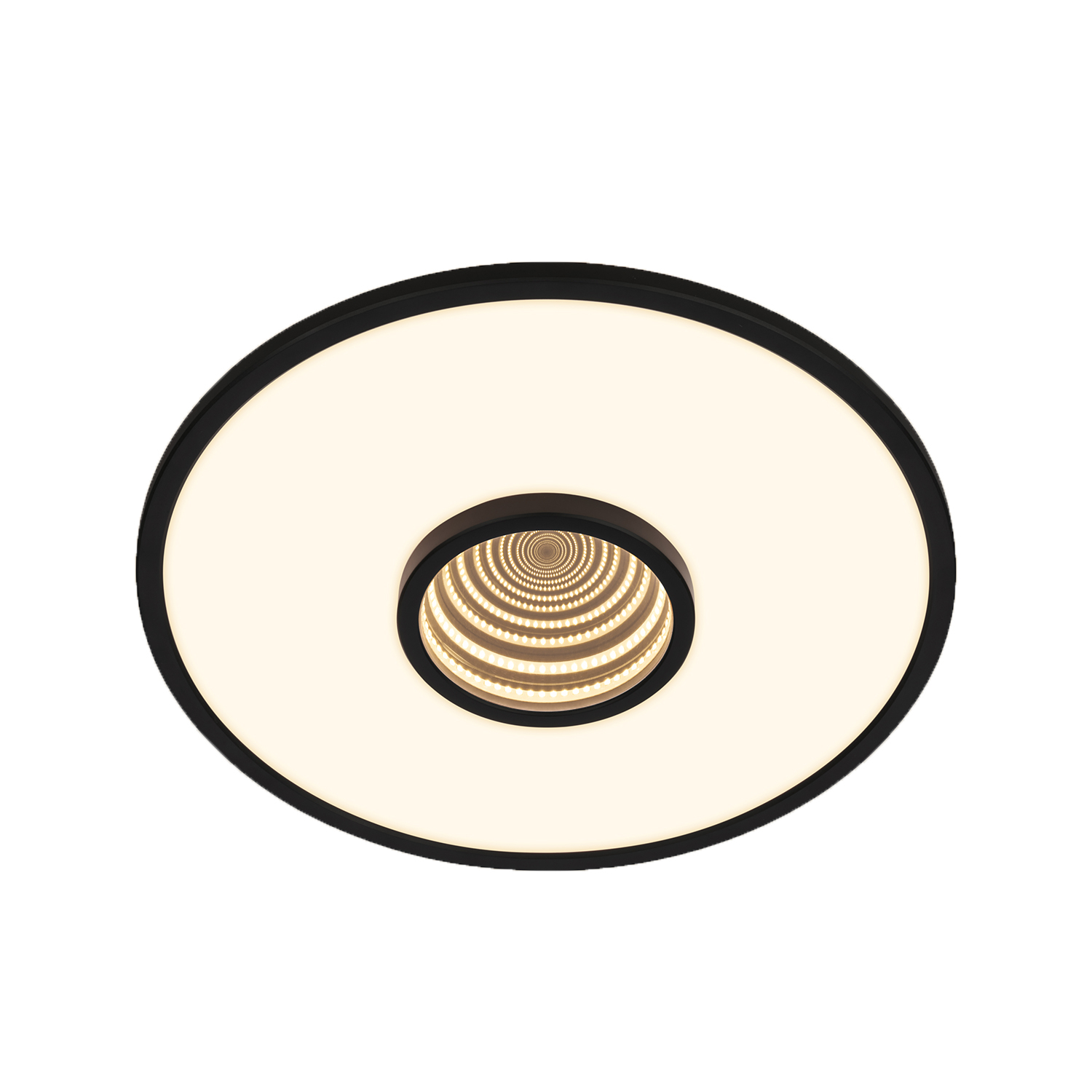 Plafoniera Moderna Toro Plastica Nero Led Integrato 22W 3000K