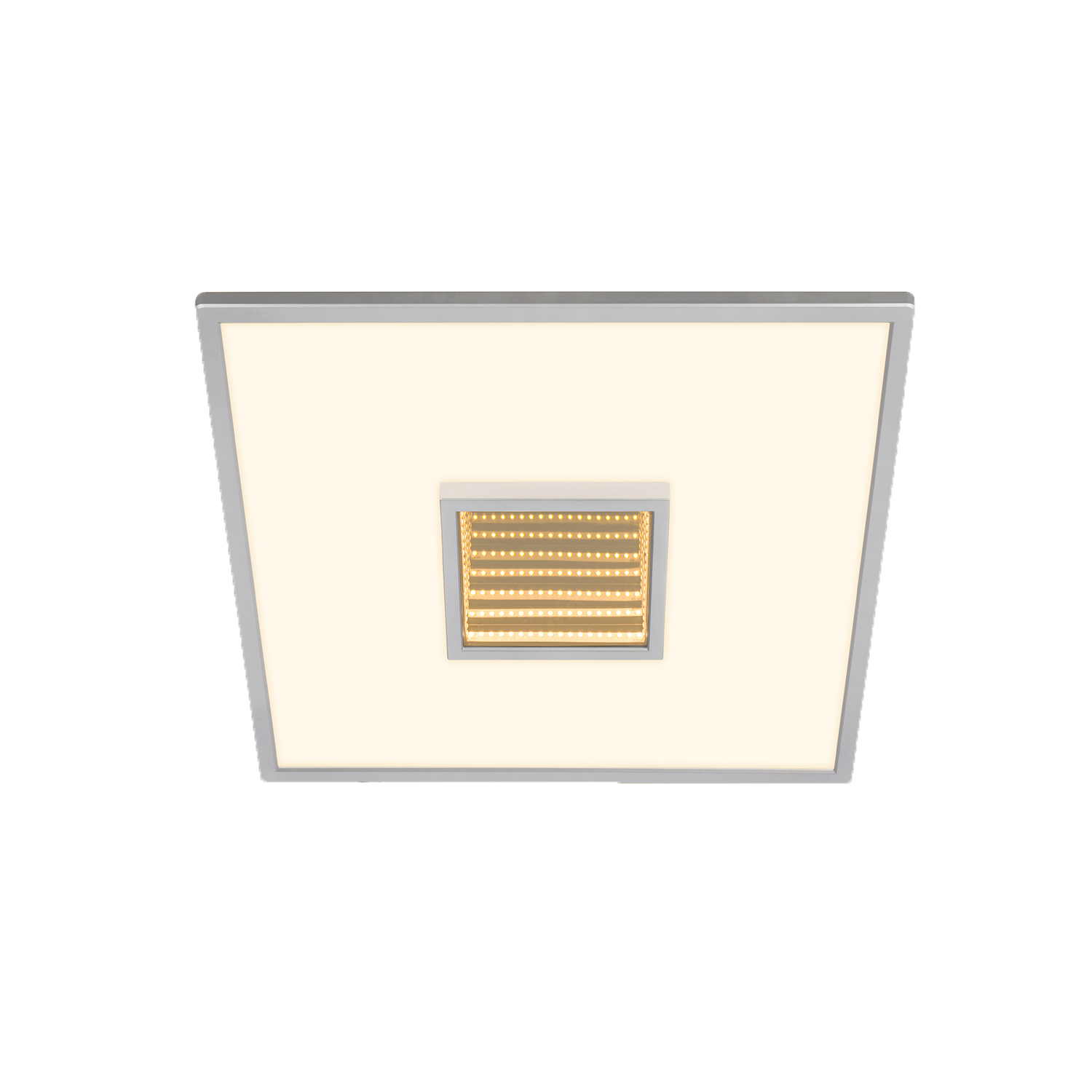 Plafoniera Moderna Toro Plastica Cromo Opaco Led Integrato 22W 3000K Ip20