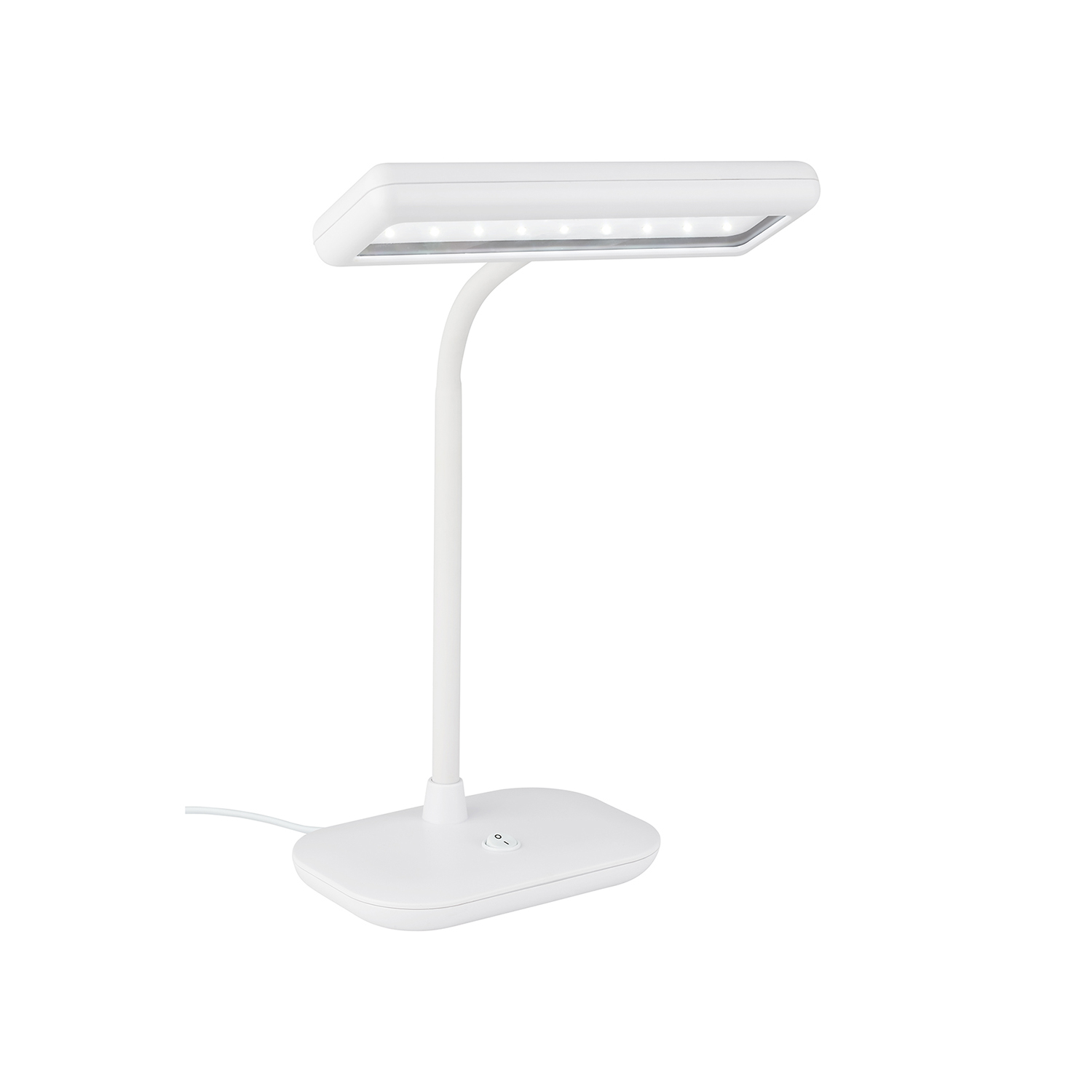 Lampada Da Tavolo Contemporanea Daylight Metallo Bianco Led Integrato 8W 6500K