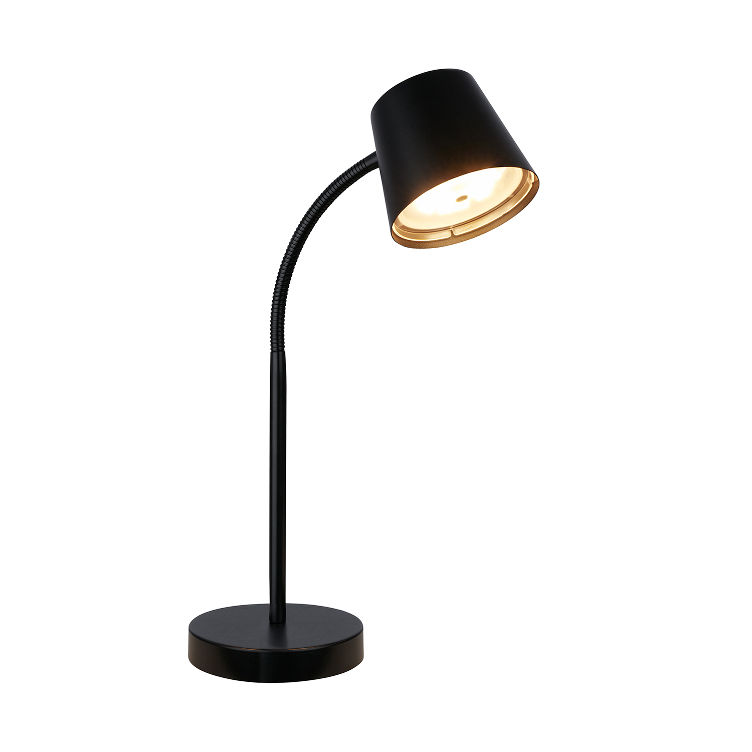 Lampada Da Tavolo Moderna Biwo Metallo Nero Led Integrato 6W 2700K