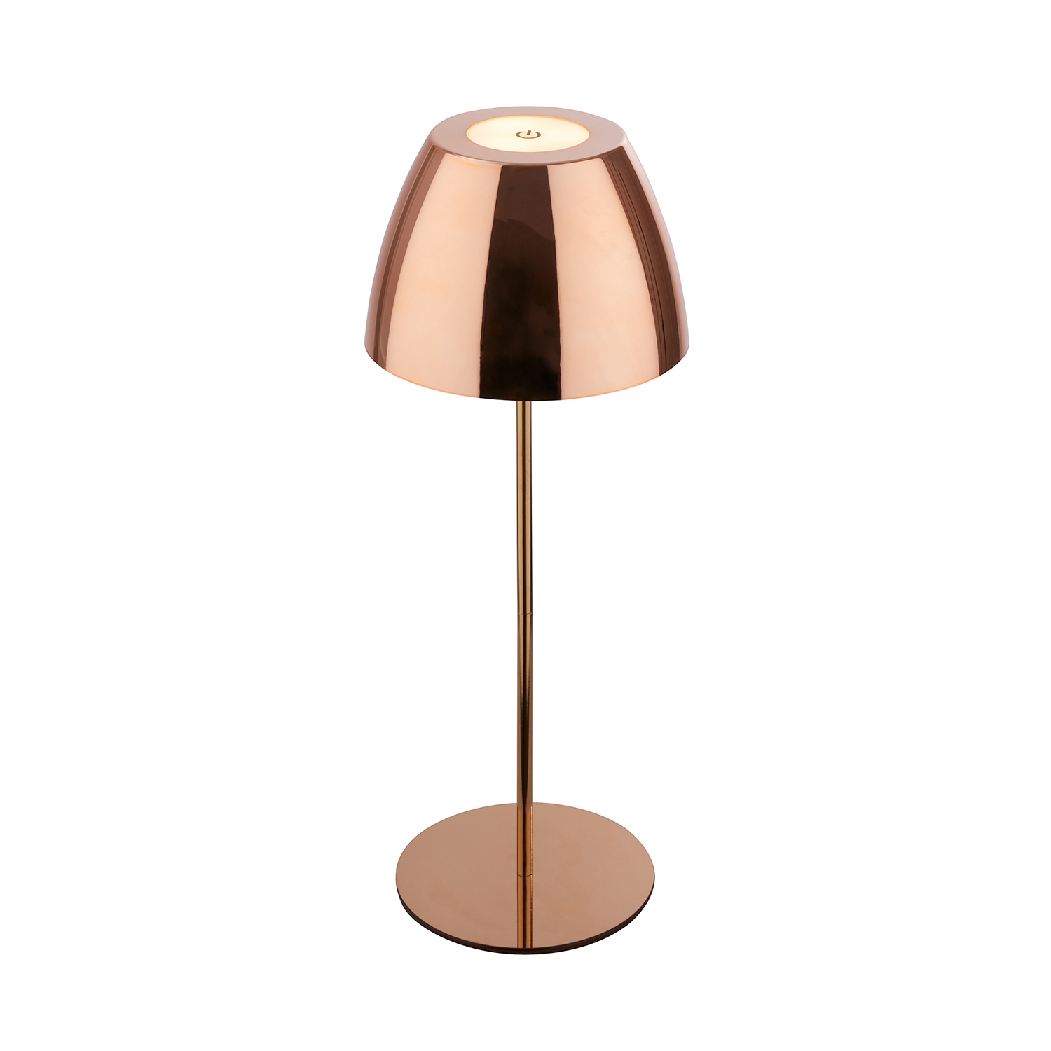 Lampada Da Tavolo Moderna Serina Metallo Oro Rosa Led Integrato 2W 2700K