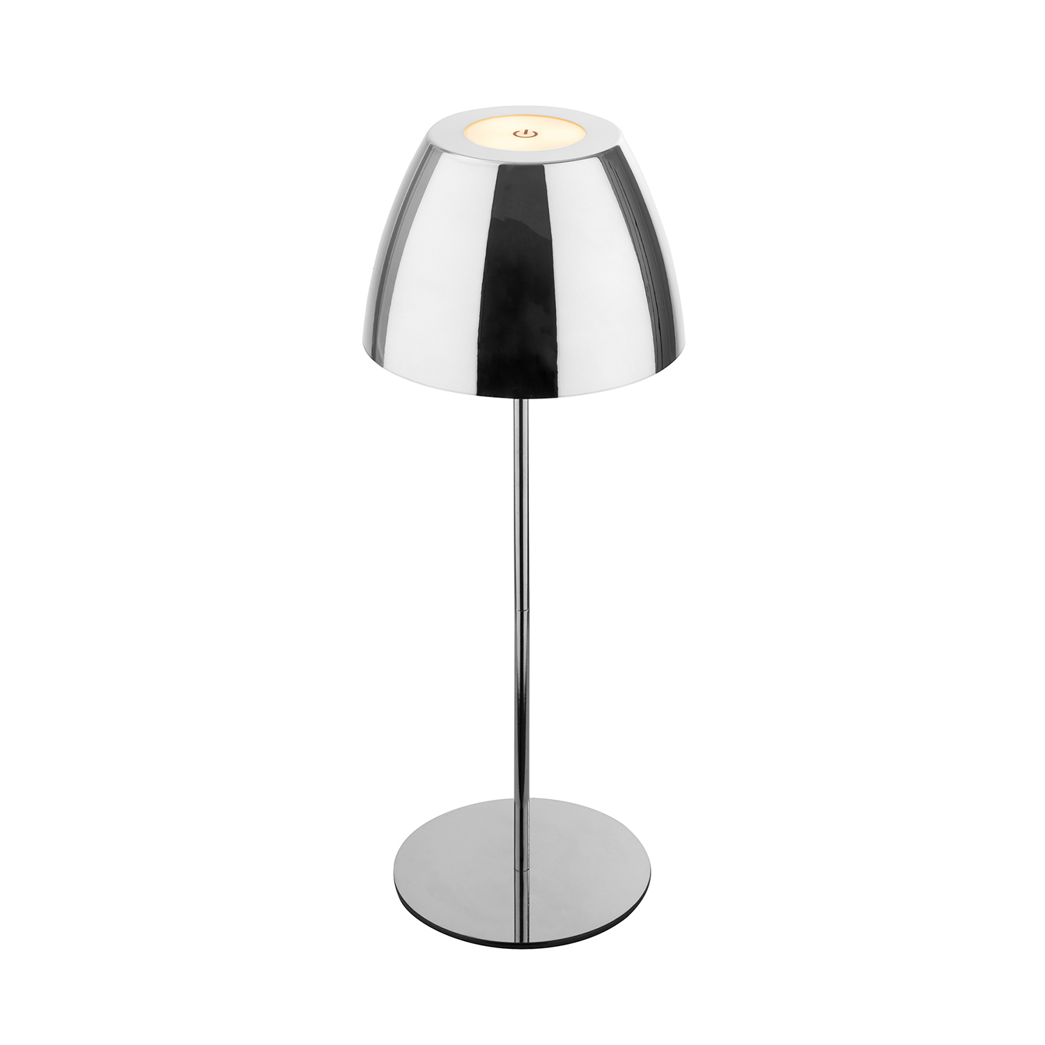 Lampada Da Tavolo Moderna Serina Metallo Cromo Led Integrato 2W 2700K