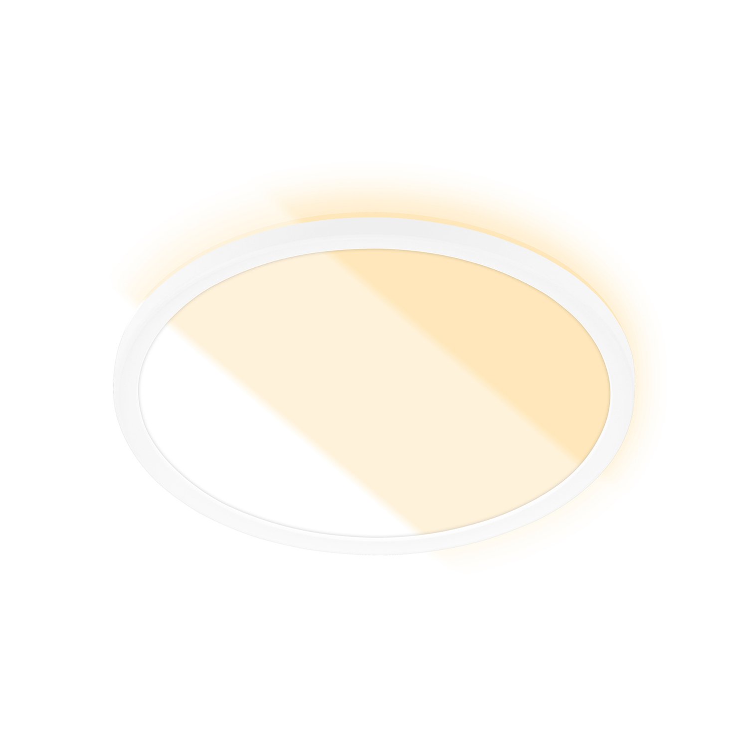 Plafoniera Moderna Slim Cts Plastica Bianco 29Cm Led Integrato 18W