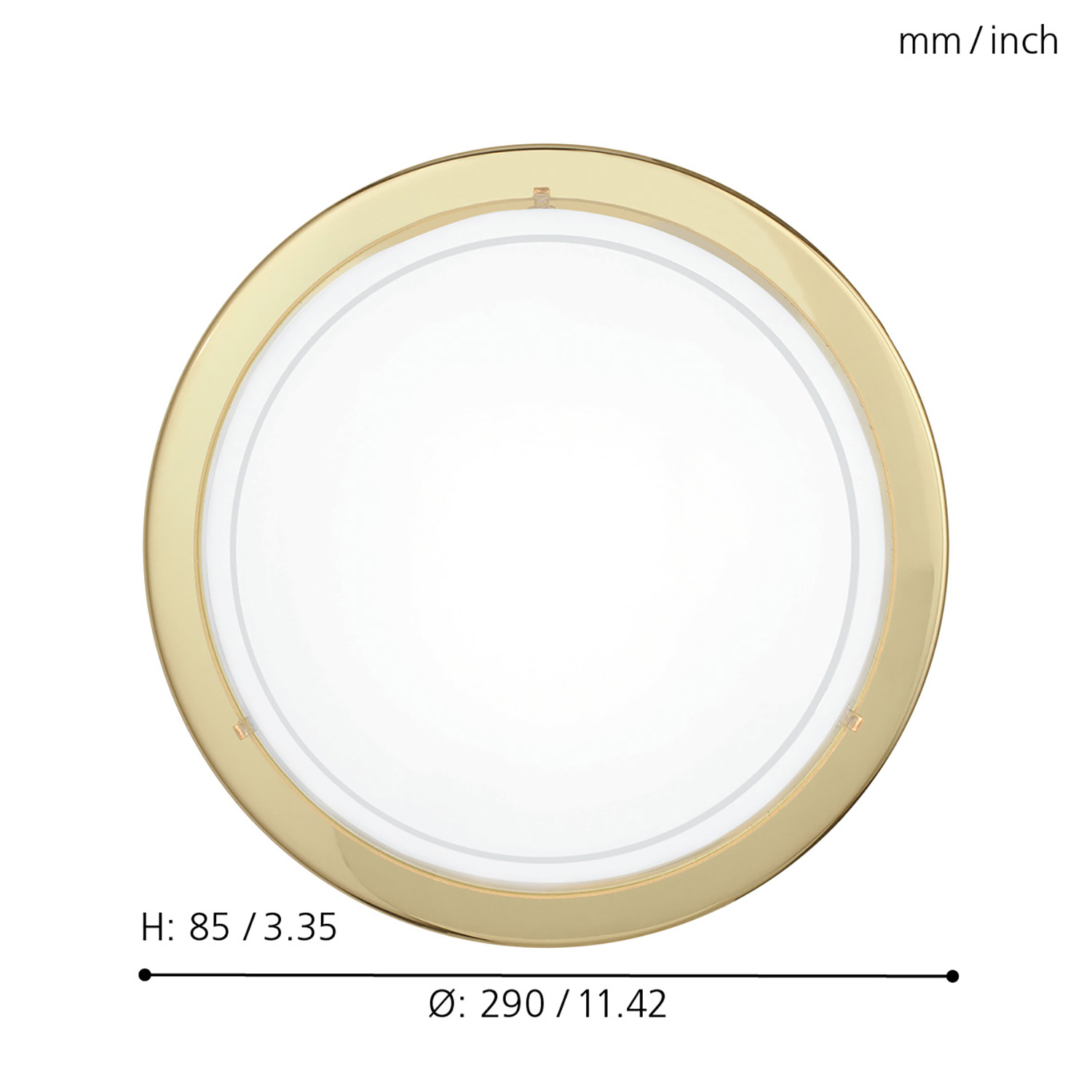 Plafoniera Contemporanea Planet 1 Acciaio Ottone 1 Luce E27 83157