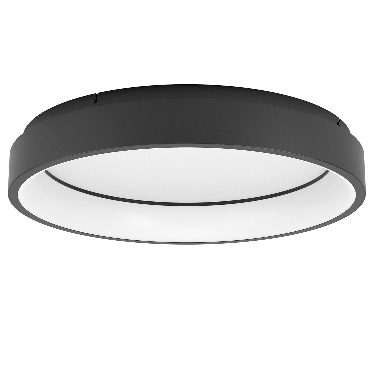 Plafoniera Contemporanea Marghera-Z Acciaio Nero 4 Luci Led Integrato 6,5W 900067