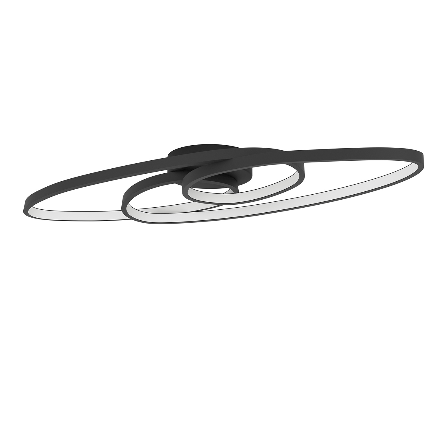 Plafoniera Contemporanea Gianella Alluminio Nero Luce Led Integrato 38W 900947