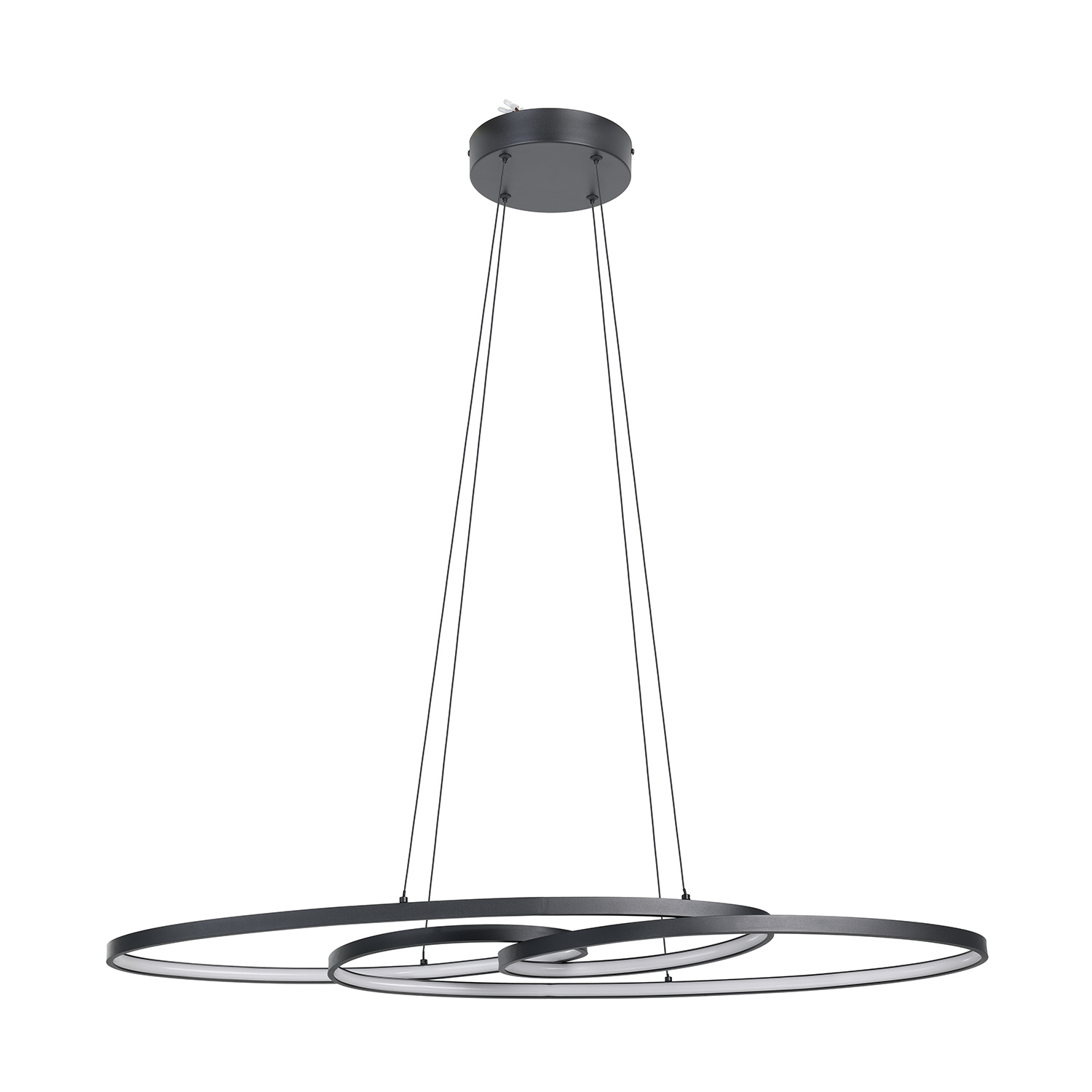 Lampadario A Sospensione Contemporaneo Gianella Alluminio Nero 1 Luce Led 38W 900948