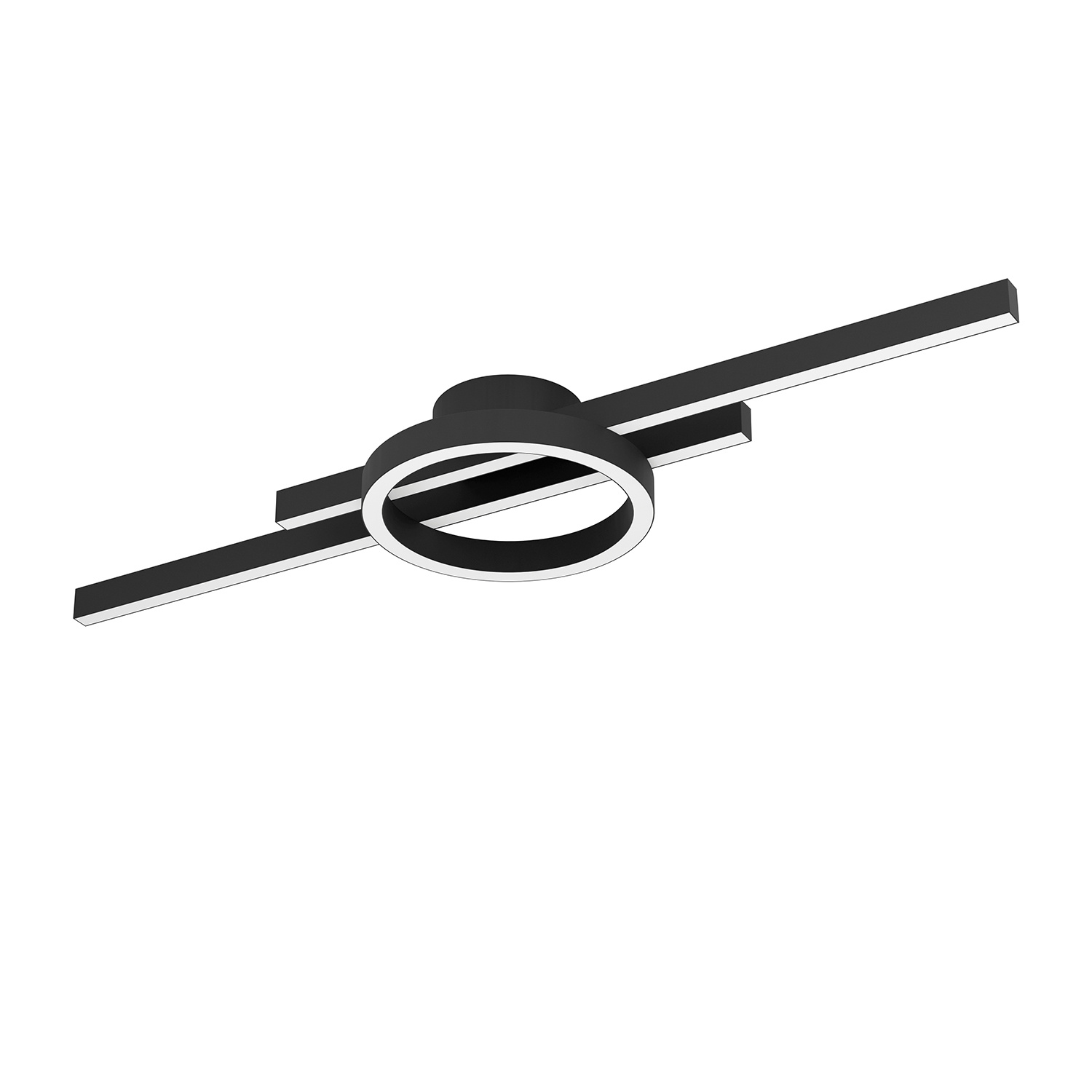Plafoniera Minimal Amandolo Alluminio Nero Luce Led Integrato 23,5W 900953