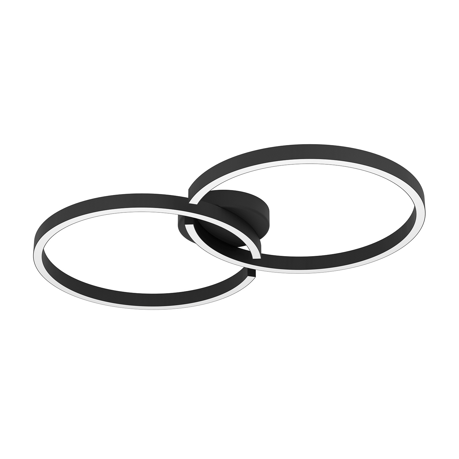 Plafoniera Minimal Amandolo Alluminio Nero Luce Led Integrato 19,5W 900955