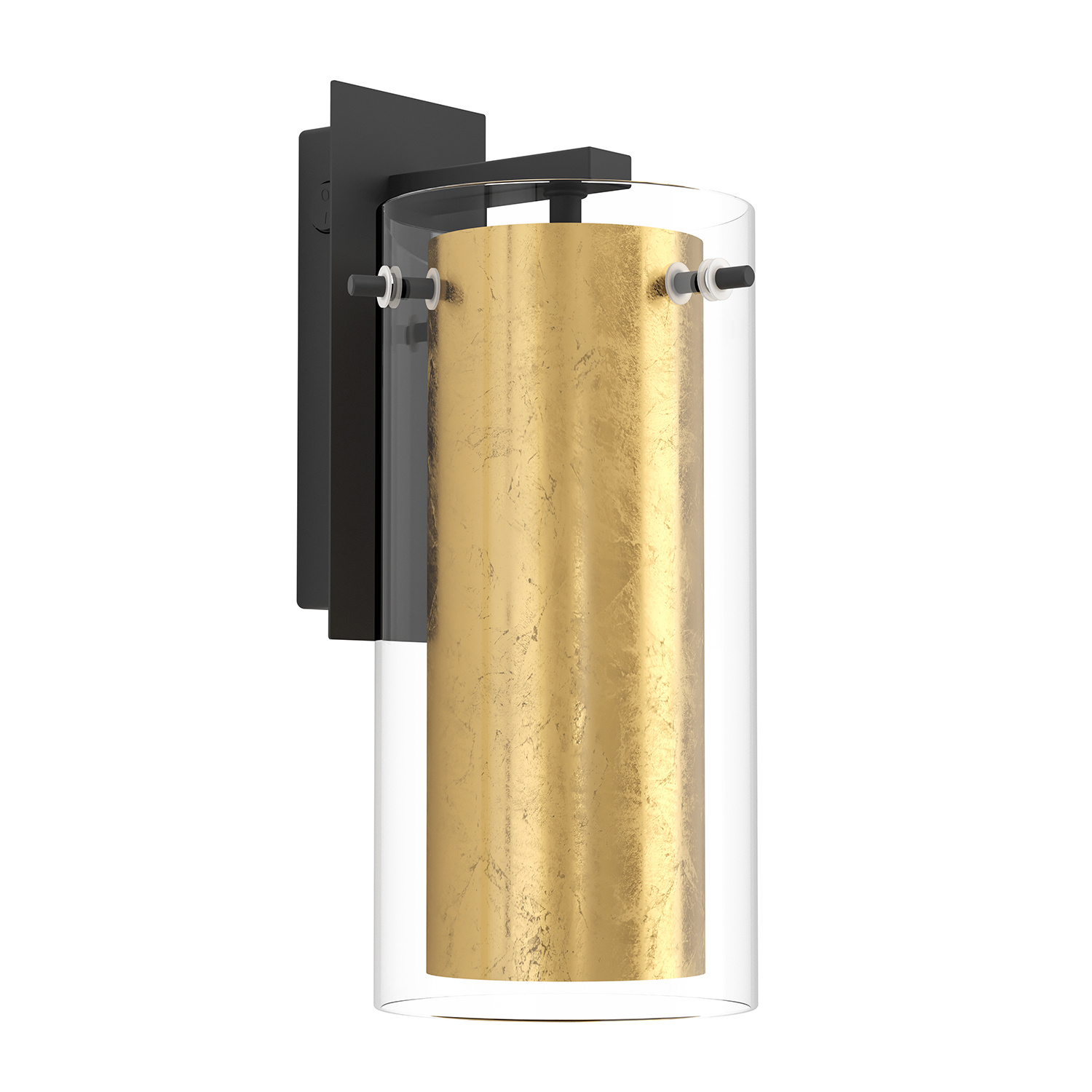 Applique Contemporanea Pinto Gold Acciaio Nero 1 Luce E27 97839
