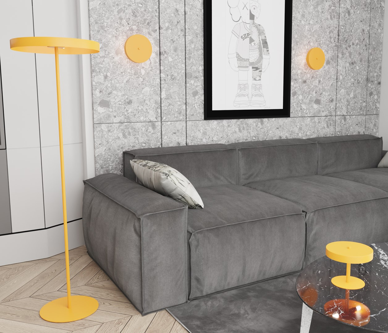 Applique Minimal Poseidone Acciaio Arancione 2 Luci G9 Ip20 LA0003-EB-AP2-AR