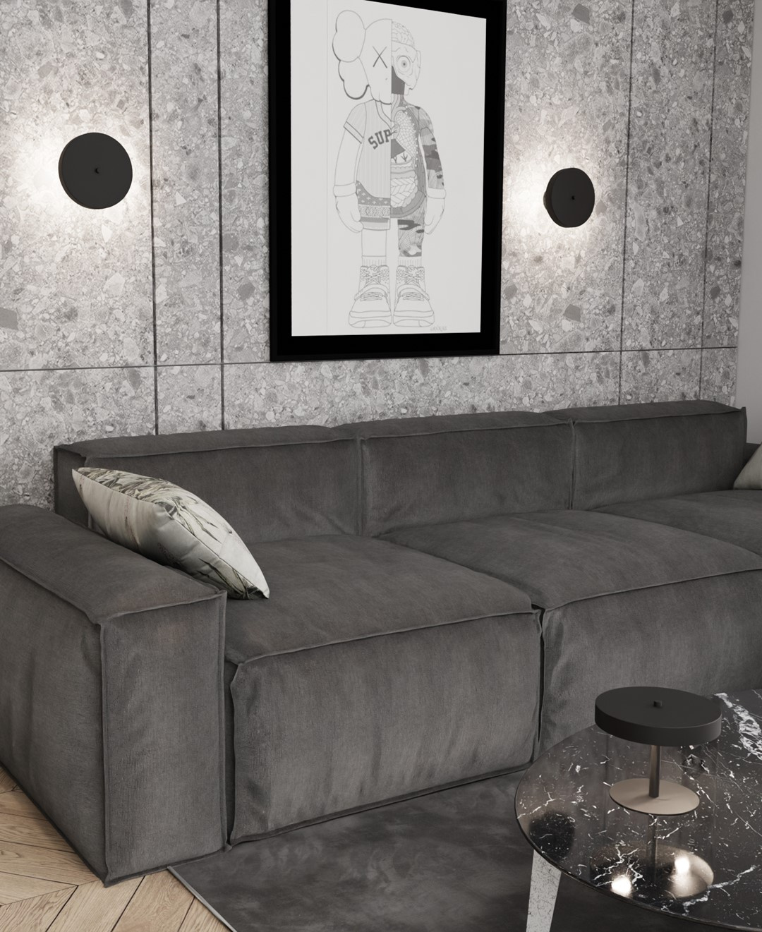 Applique Minimal Poseidone Acciaio Nero 2 Luci G9 Ip20 LA0003-EB-AP2-NR