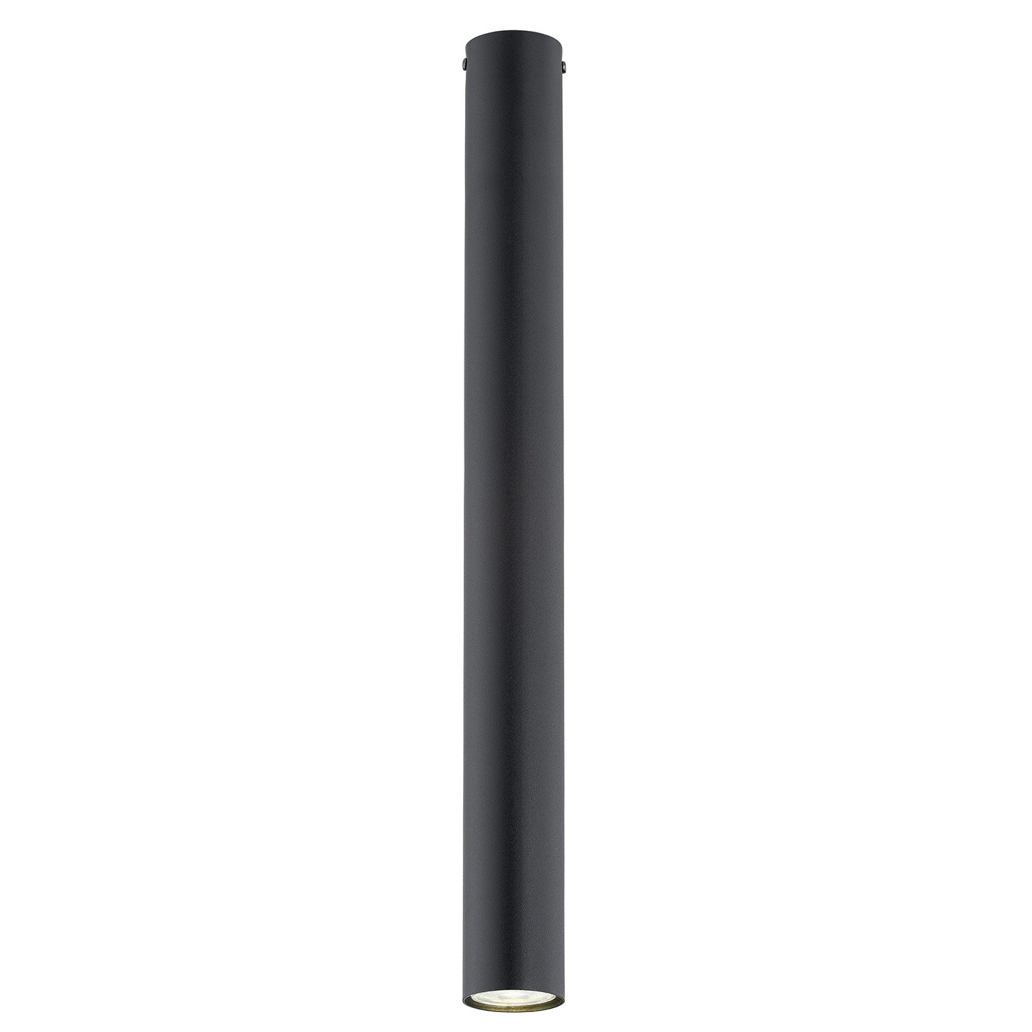 Plafoniera Moderna Faretto Marduk 1 Luce Acciaio Nero 60 Cm