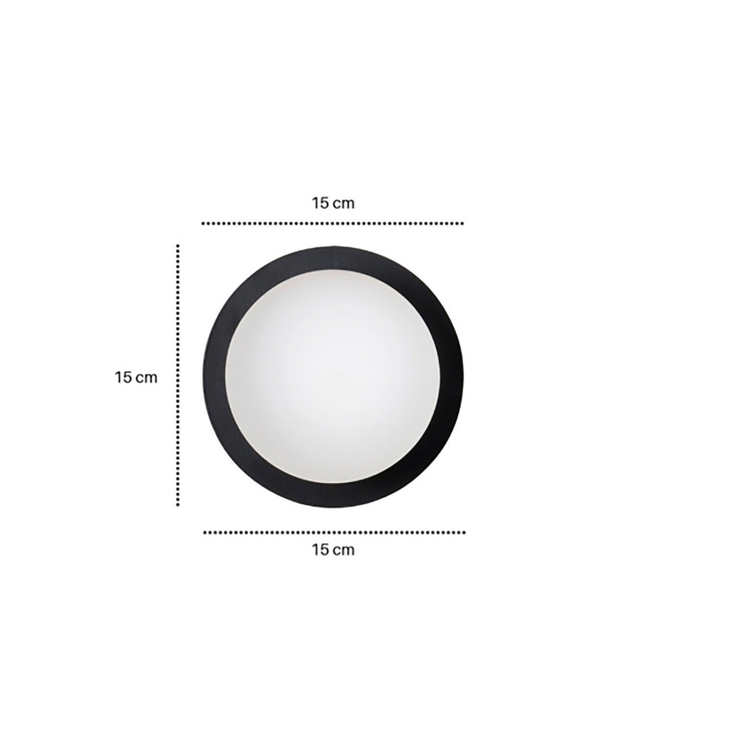 Applique 1 Luce Inari In Acciaio Nero E Sfera In Vetro Opalino LA0149-EB-AP1-NR