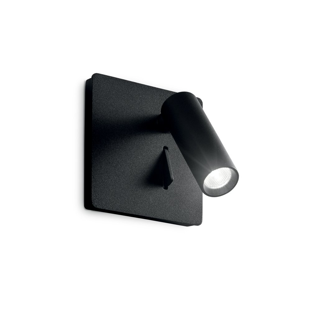 Applique Moderna Lite Metallo Nero Led 3W 3000K Luce Calda