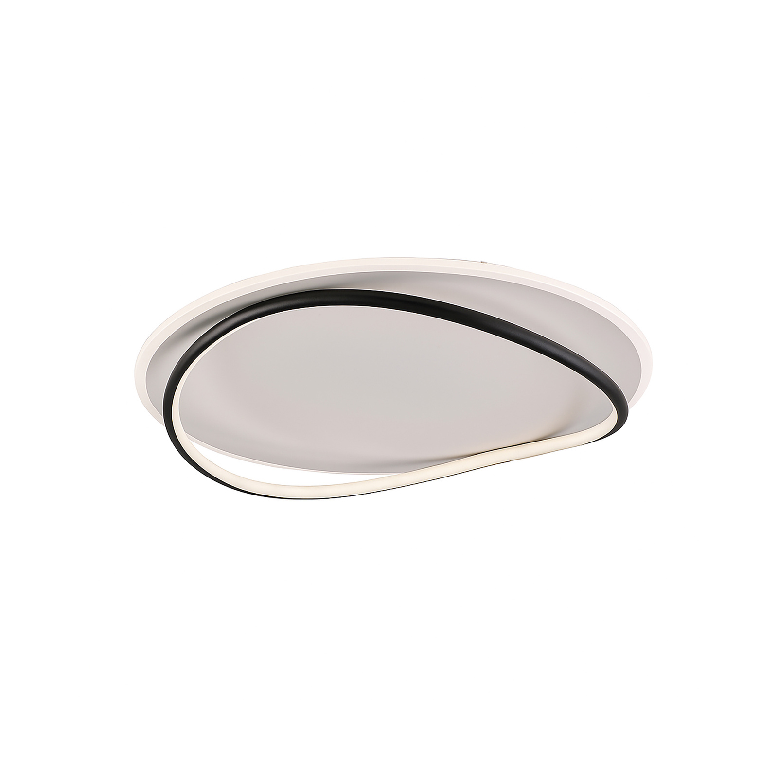 Plafoniera Moderna Cairns Plastica Nero Bianco Led 30W Dimmerabile LA187-LX-PL40-BI-NR