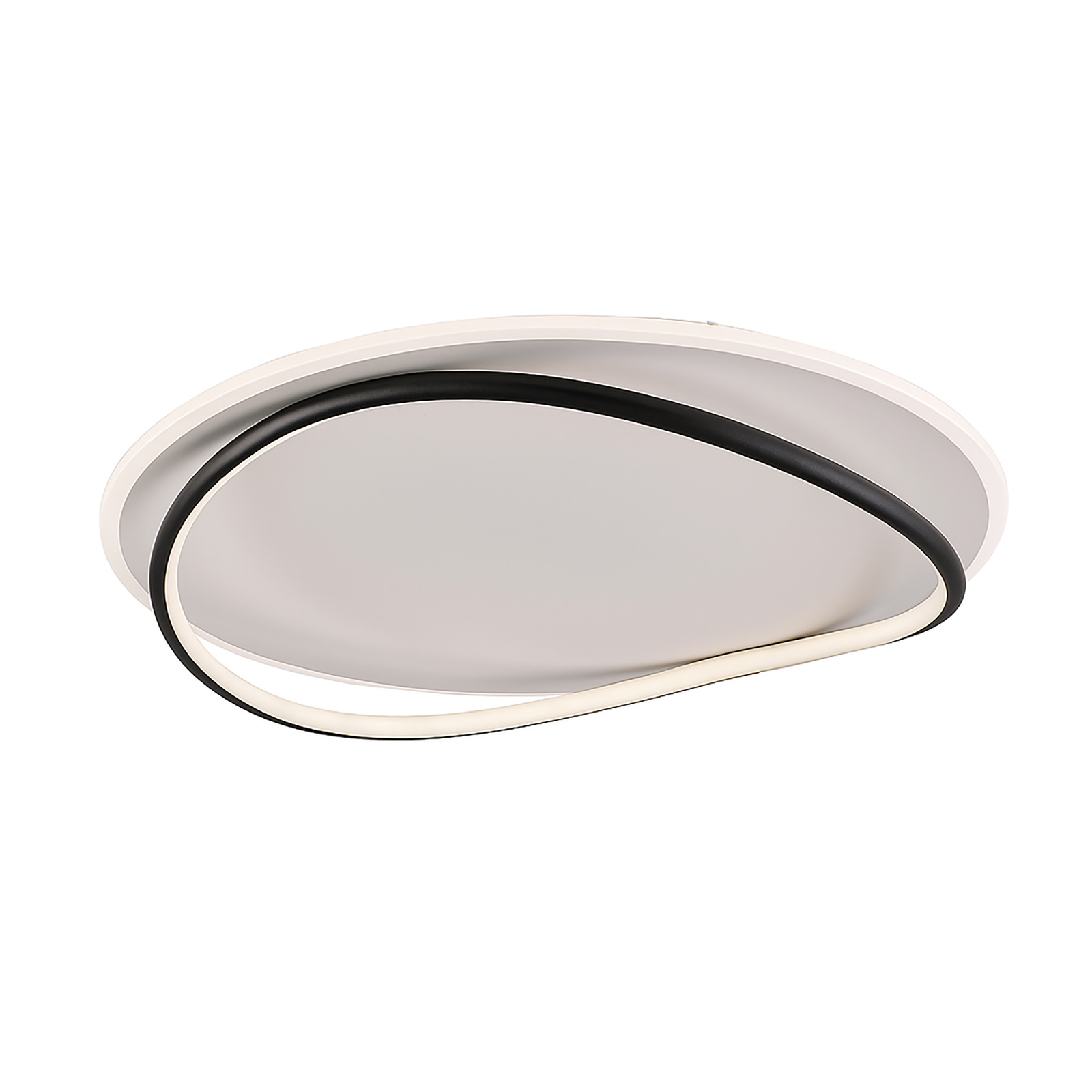 Plafoniera Moderna Cairns Plastica Nero-Bianco Led 58W Dimmerabile LA187-LX-PL50-BI-NR