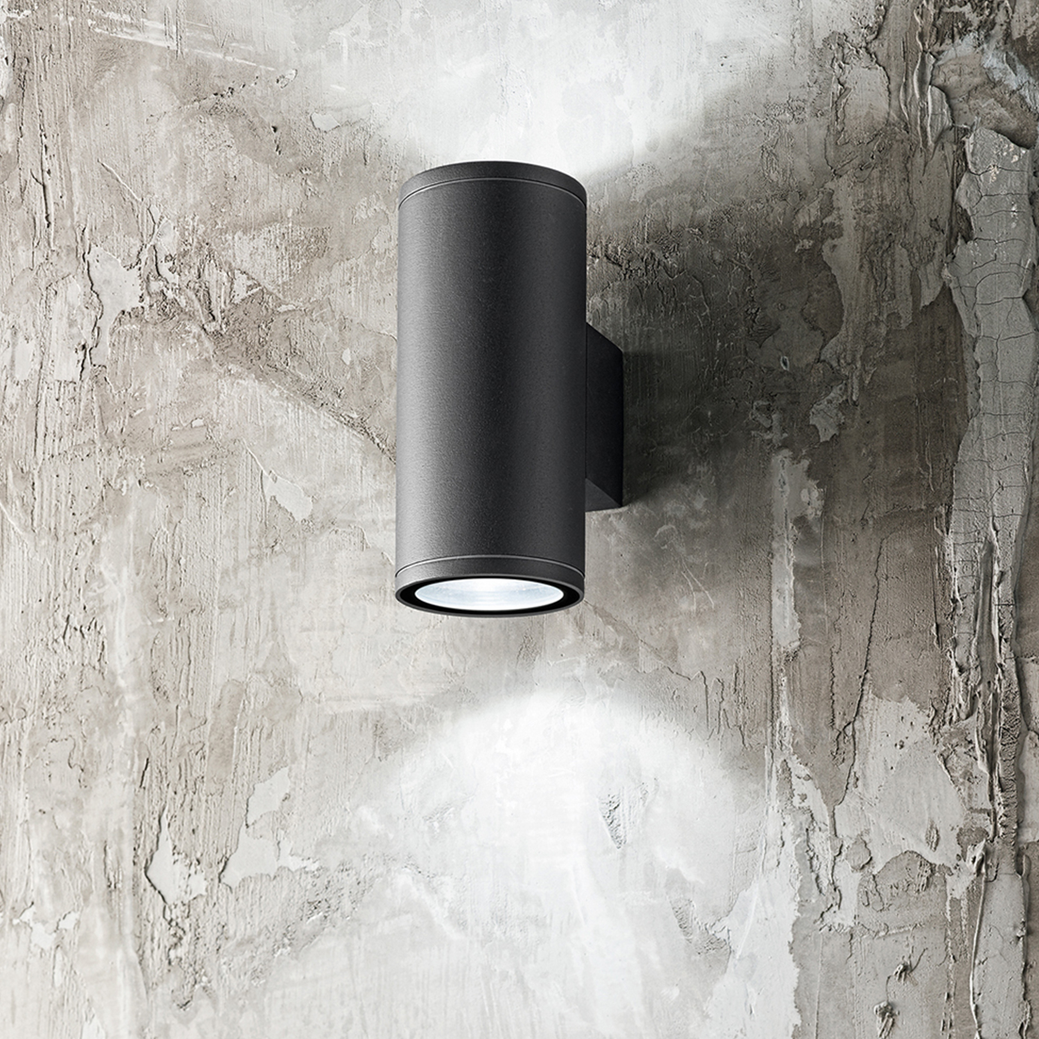 Applique Esterno Moderna Quarondo Alluminio Antracite 2 Gu10 Ip65