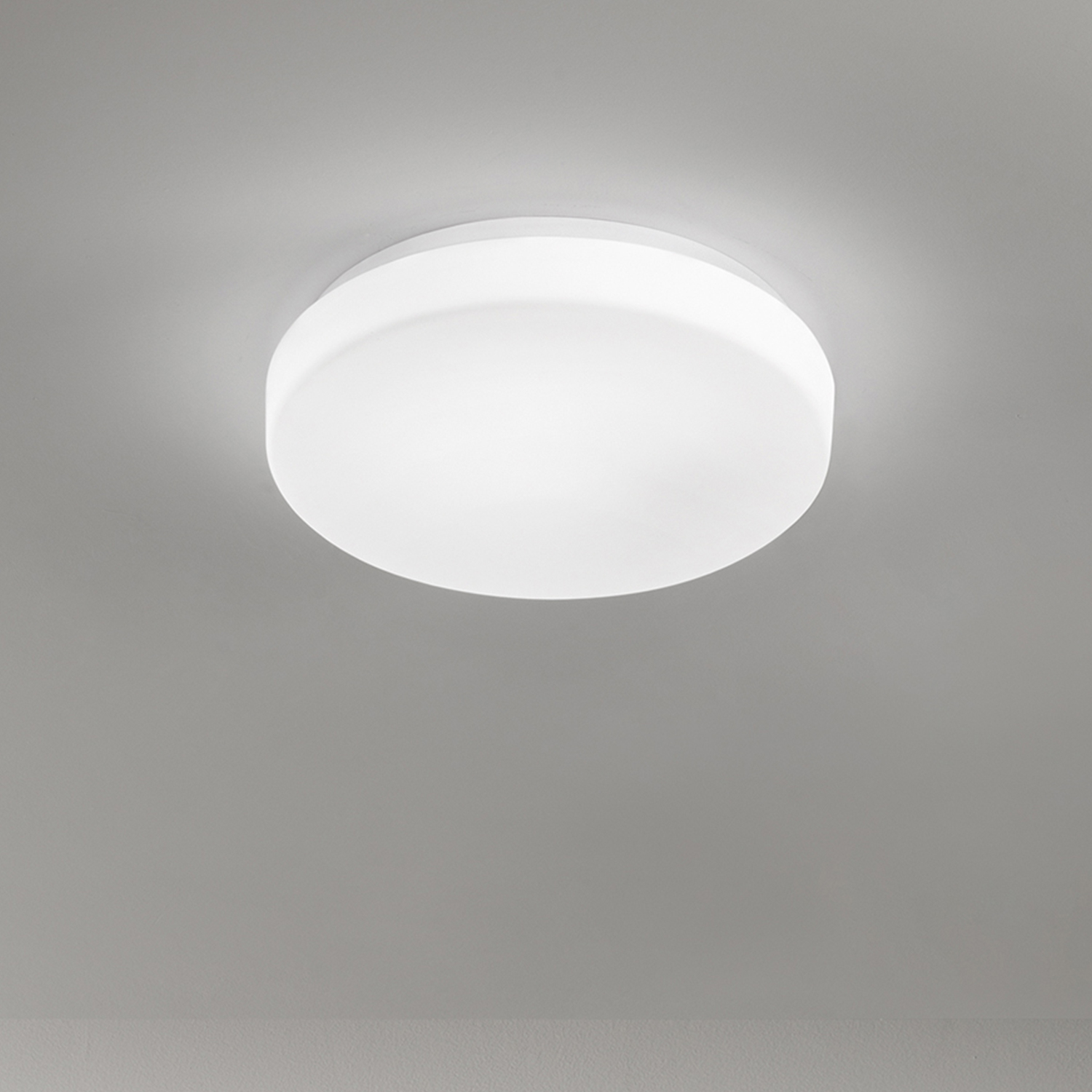 Plafoniera Moderna Metallo Vetro Bianco Led 18W Dimmerabile Ip20