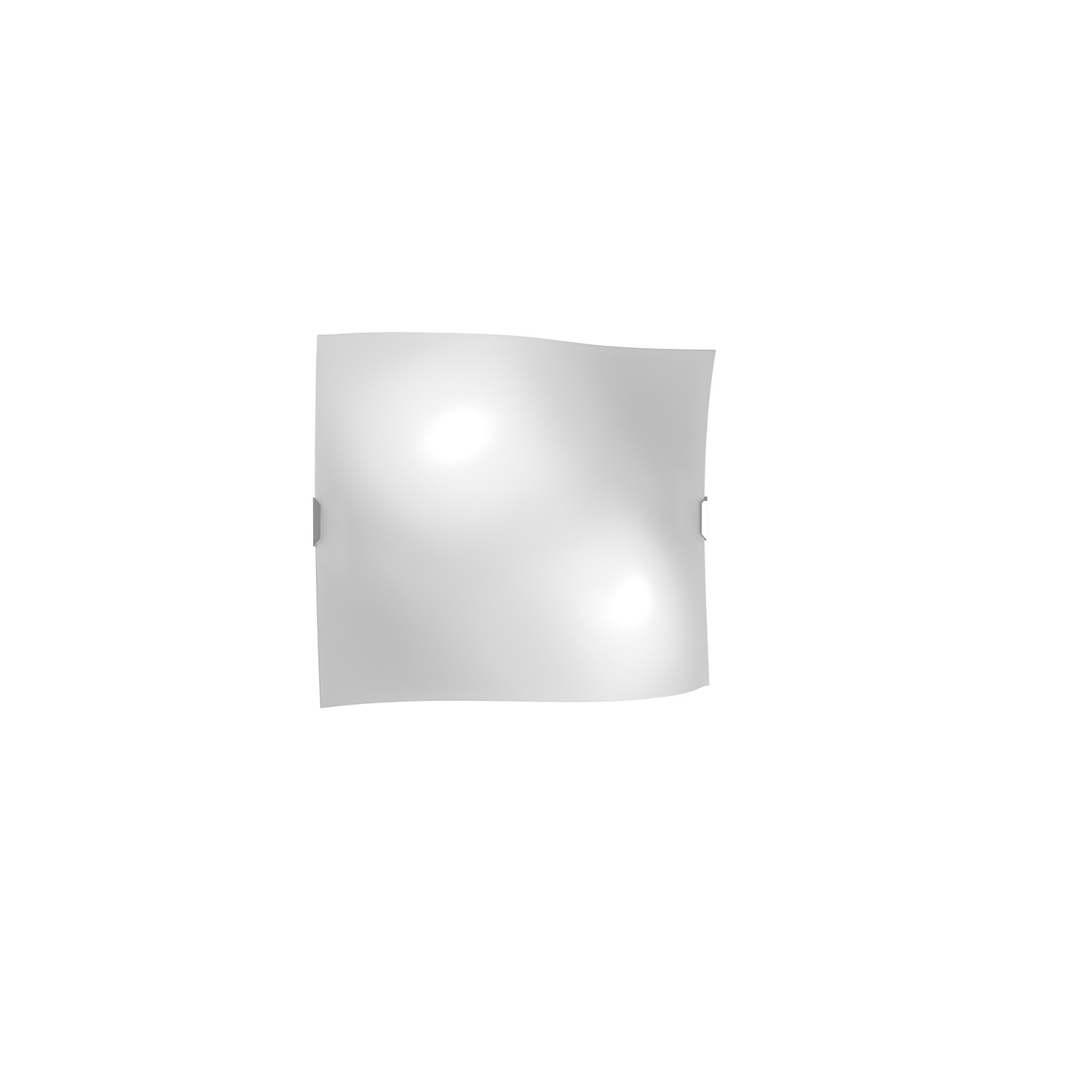 Applique Contemporanea Wing Metallo Vetro Bianco Satinato 2 Luci E27 45Cm 1044_45