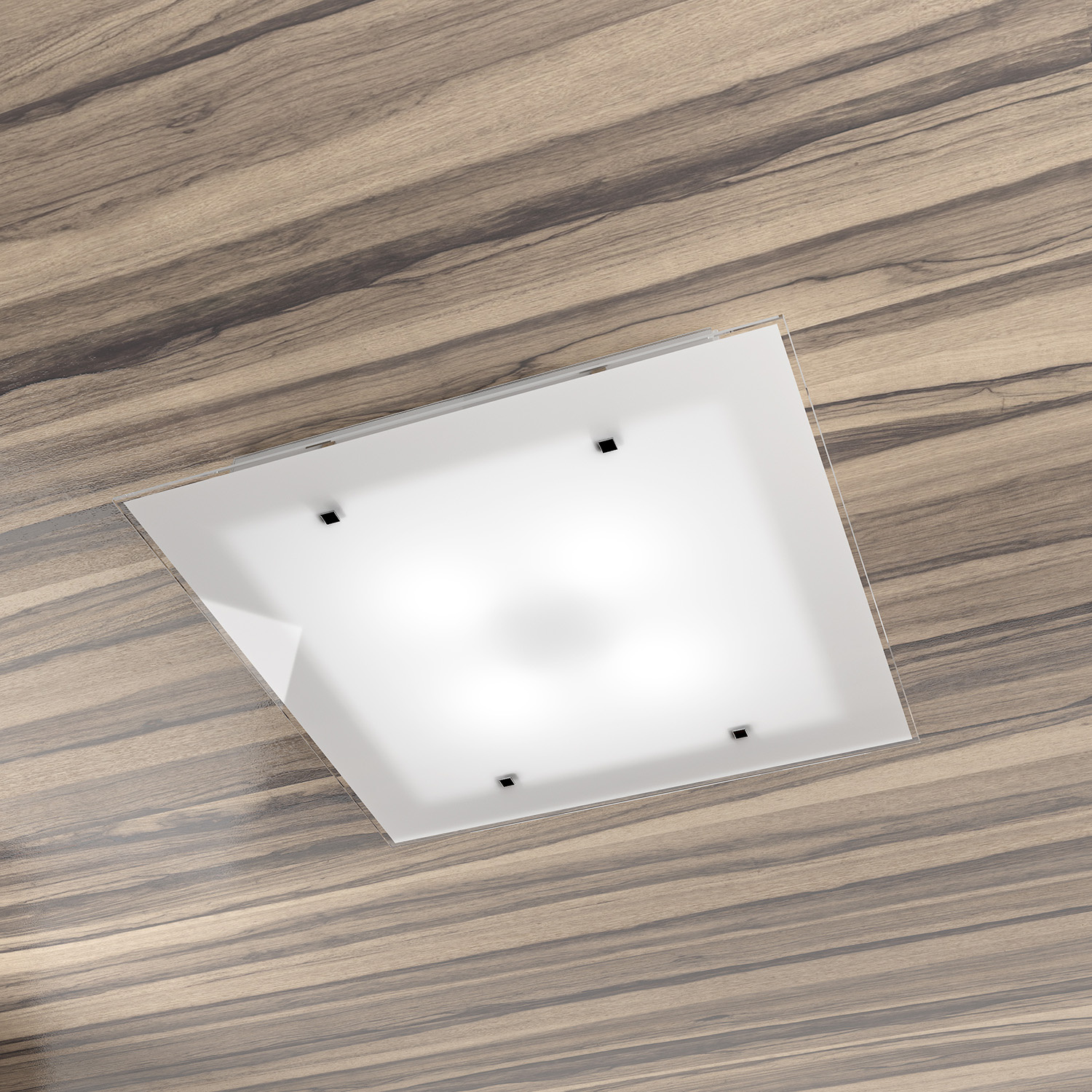 Applique Contemporanea Brick Metallo Bianco Vetro Satinato 4 Luci E27 49Cm 1122_50