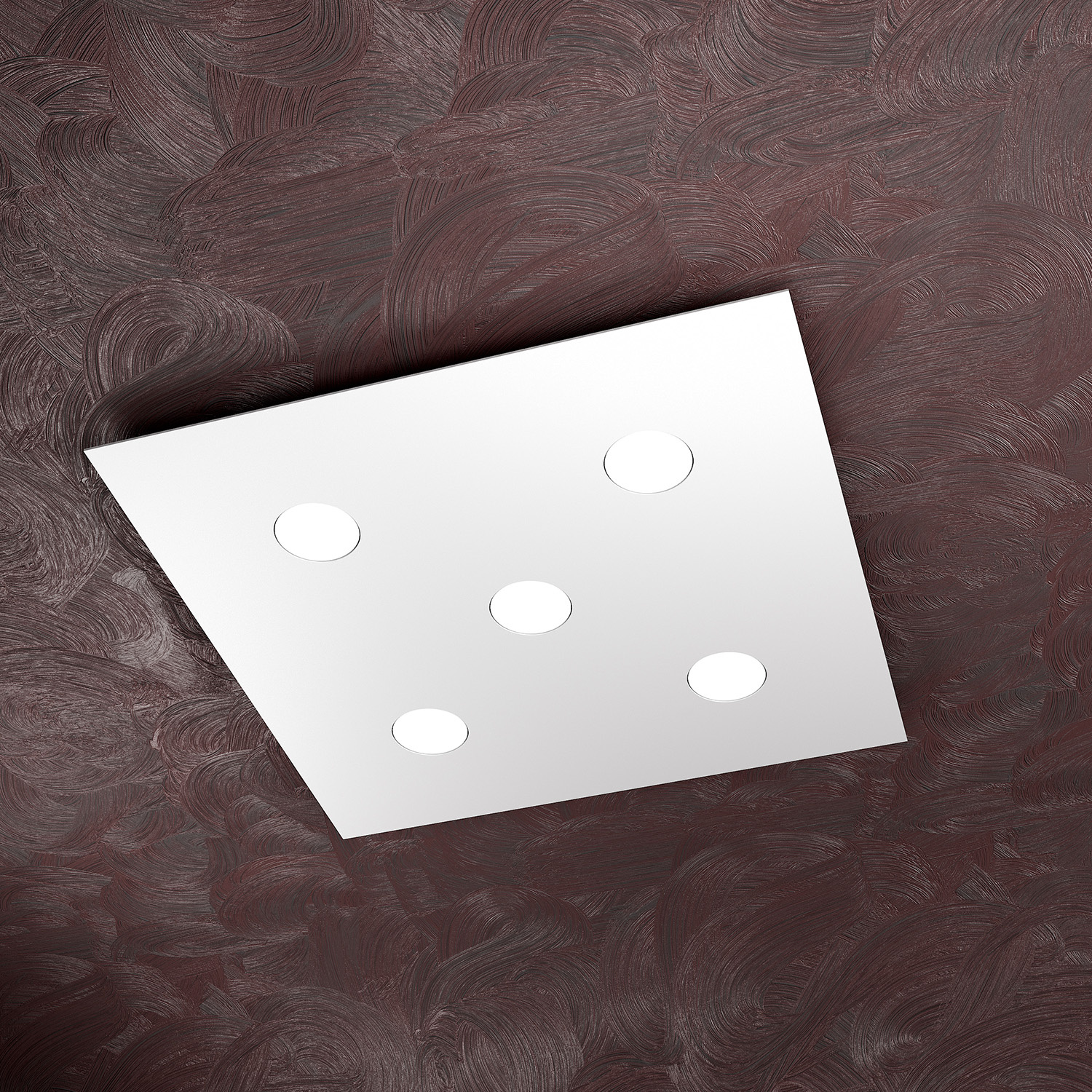 Plafoniera Moderna Area Metallo Bianco 5 Luci Gx53 1127_PL5-BI