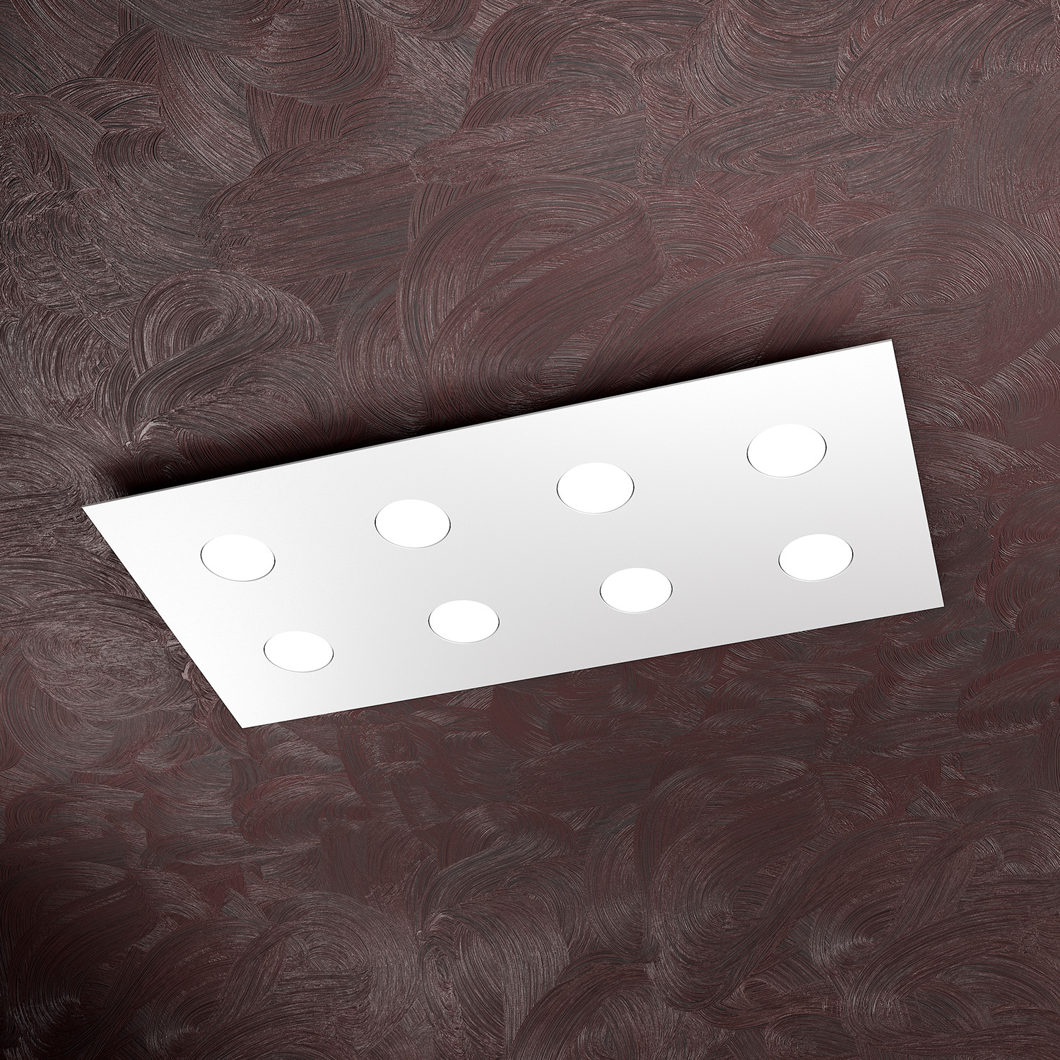 Plafoniera Moderna Area Metallo Bianco Metallo 8 Luci Gx53 1127_PL8R-BI