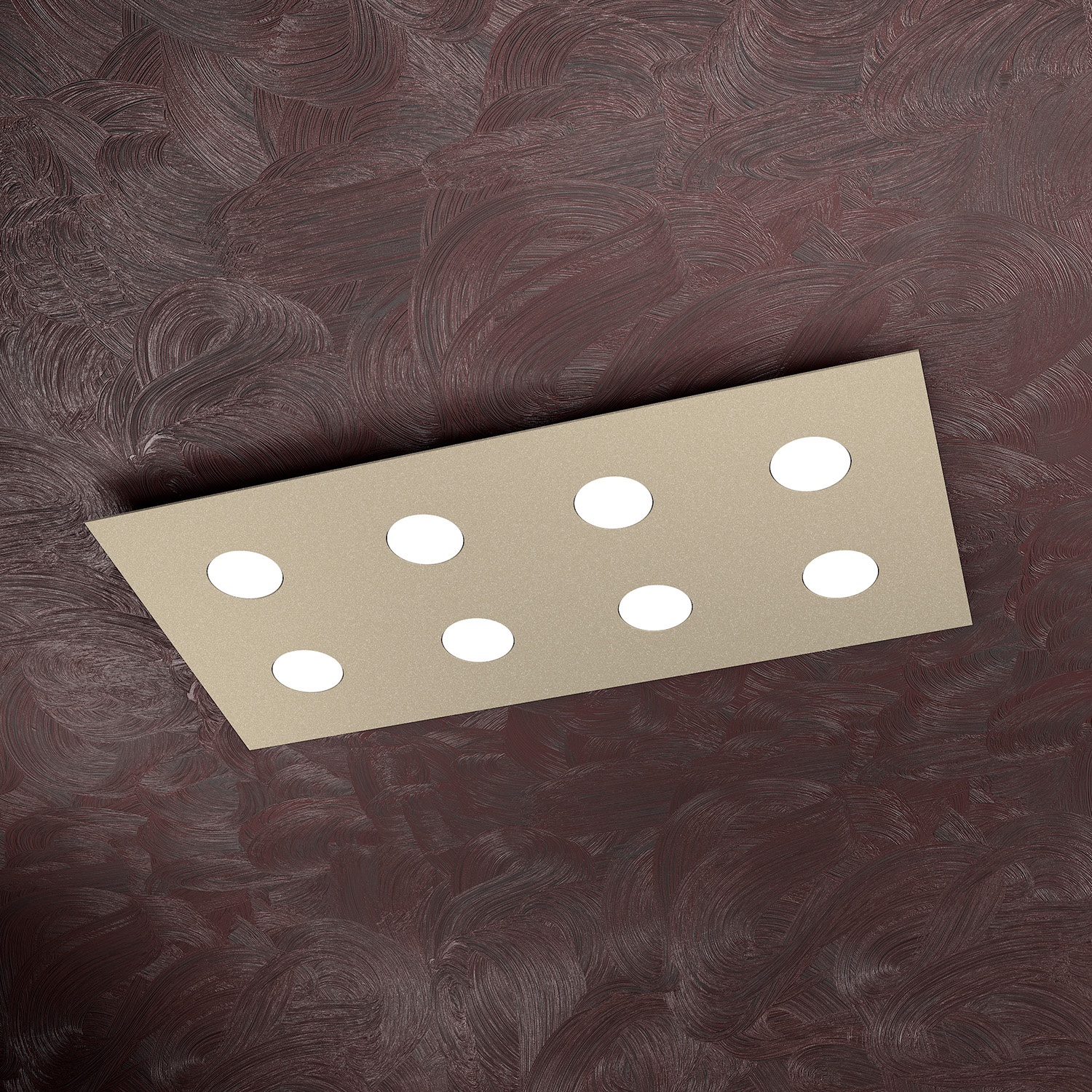 Plafoniera Moderna Area Metallo Sabbia Metallo 8 Luci Gx53 1127_PL8R-SA