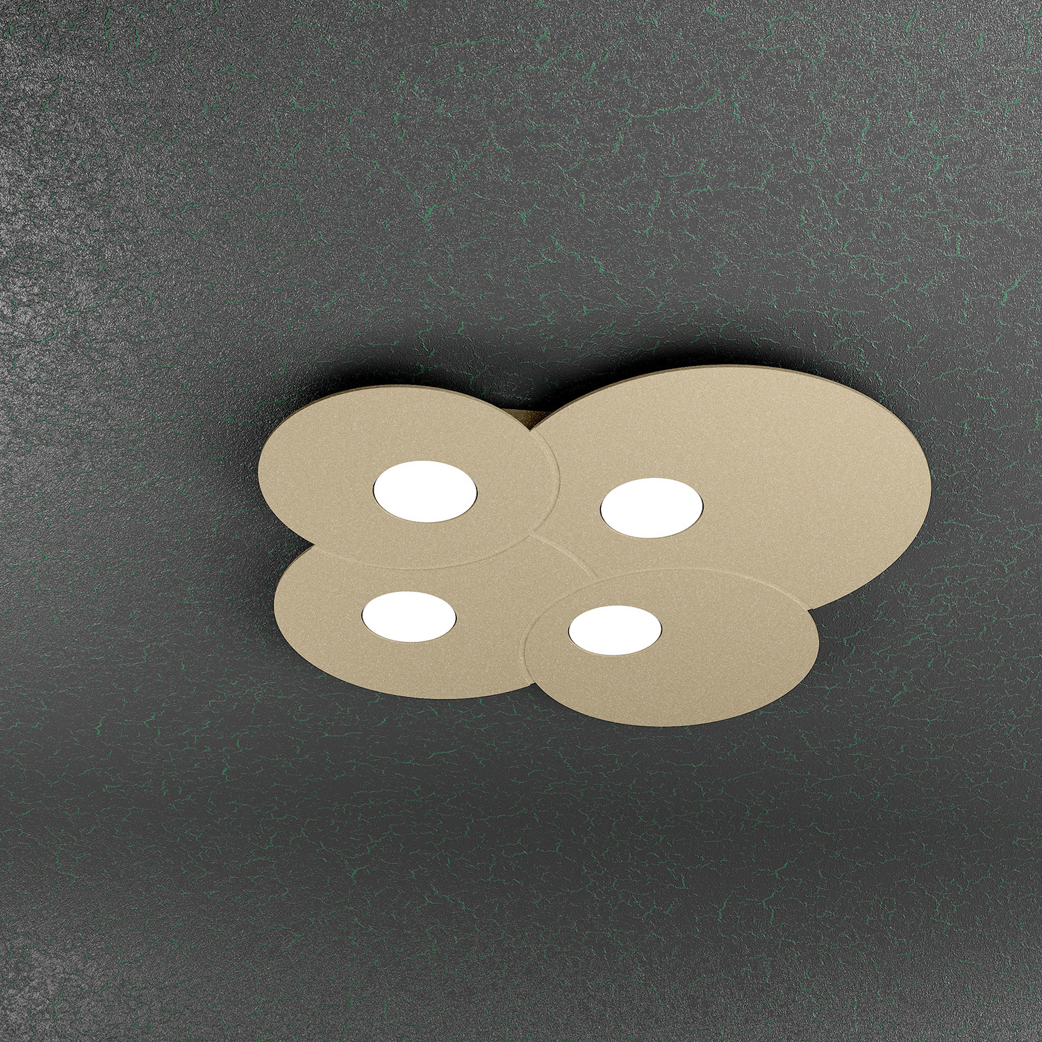 Plafoniera Moderna Cloud Metallo Sabbia 4 Luci Gx53 1128_PL4-SA