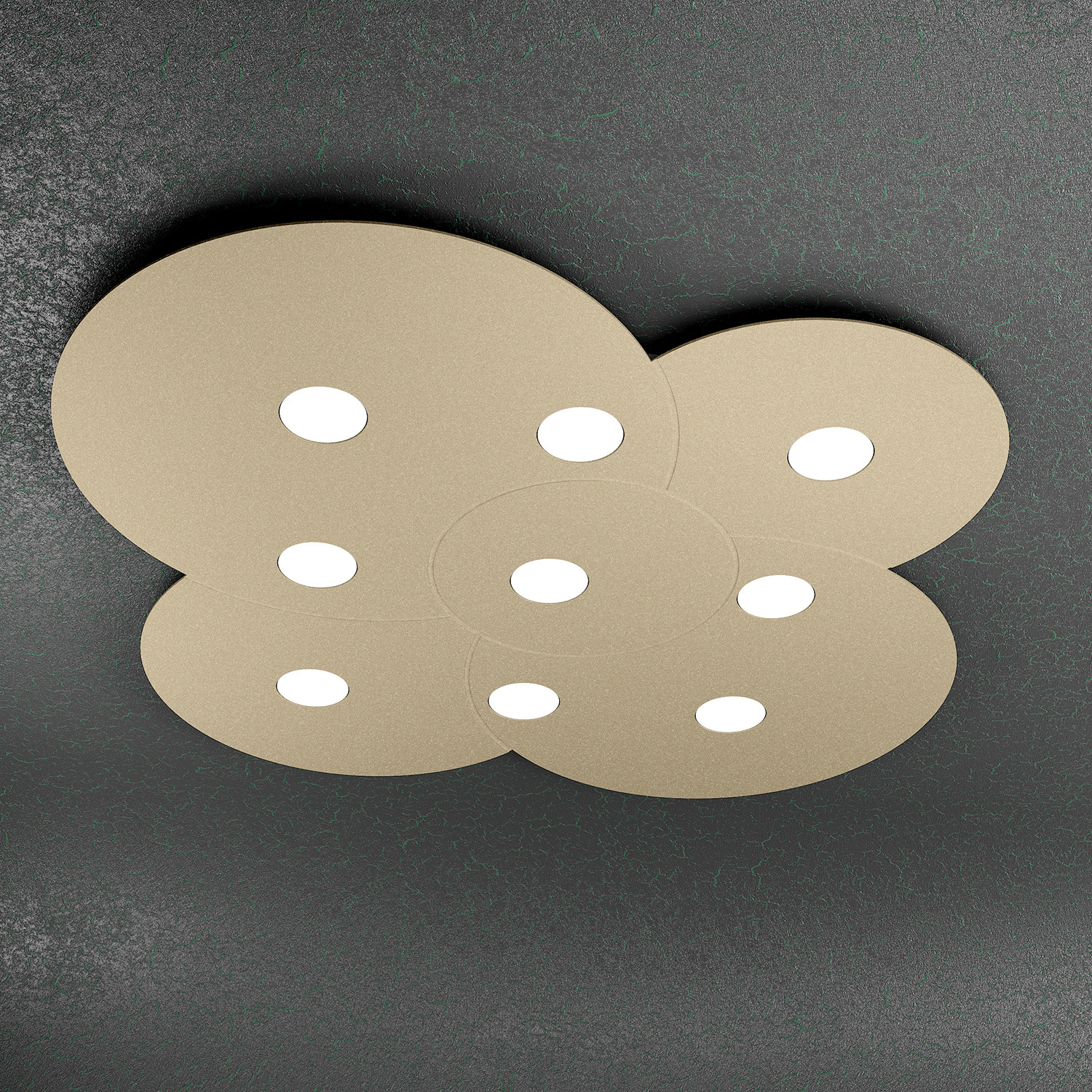 Plafoniera Moderna Cloud Metallo Sabbia 9 Luci Gx53 1128_PL9-SA