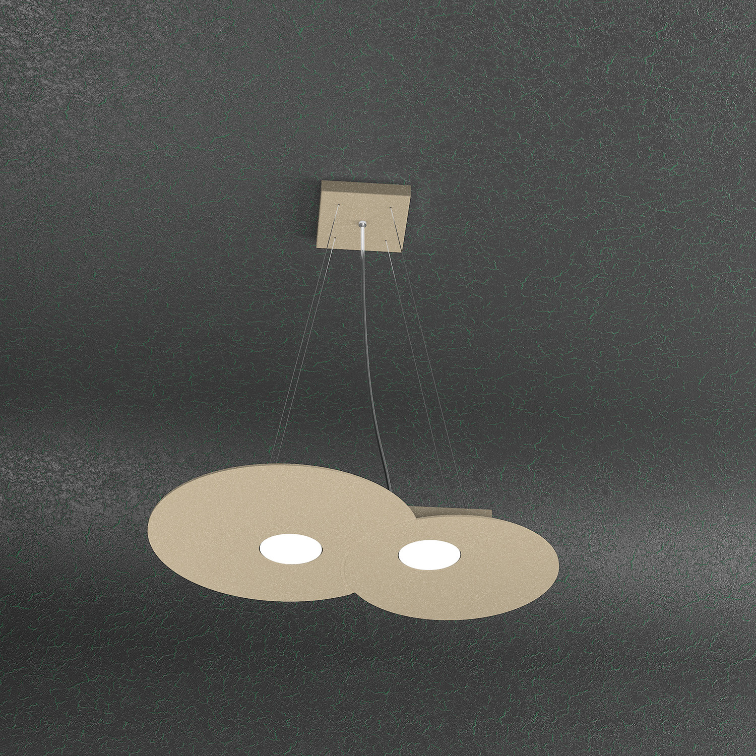 Sospensione Moderna Cloud Metallo Sabbia 2 Luci Gx53 1128_S2R-SA
