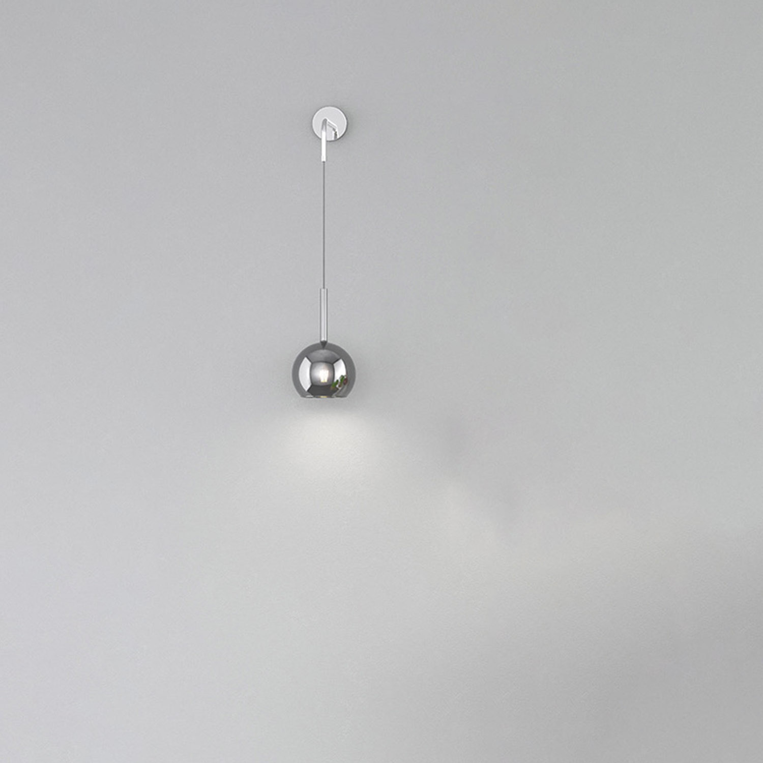 Applique Contemporanea Future Metallo Bianco Vetro Cromo 1 Luce E27 1155BI_A-CR